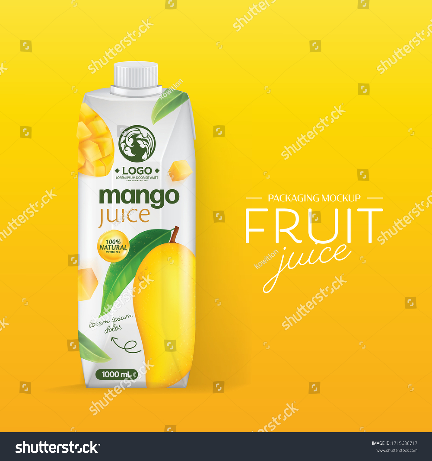 SVG of Realistic vector. Branding Design Packaging. Mango juice. Template Packaging Design Mango juice. Summary Brand of Mango juice. juice box. svg