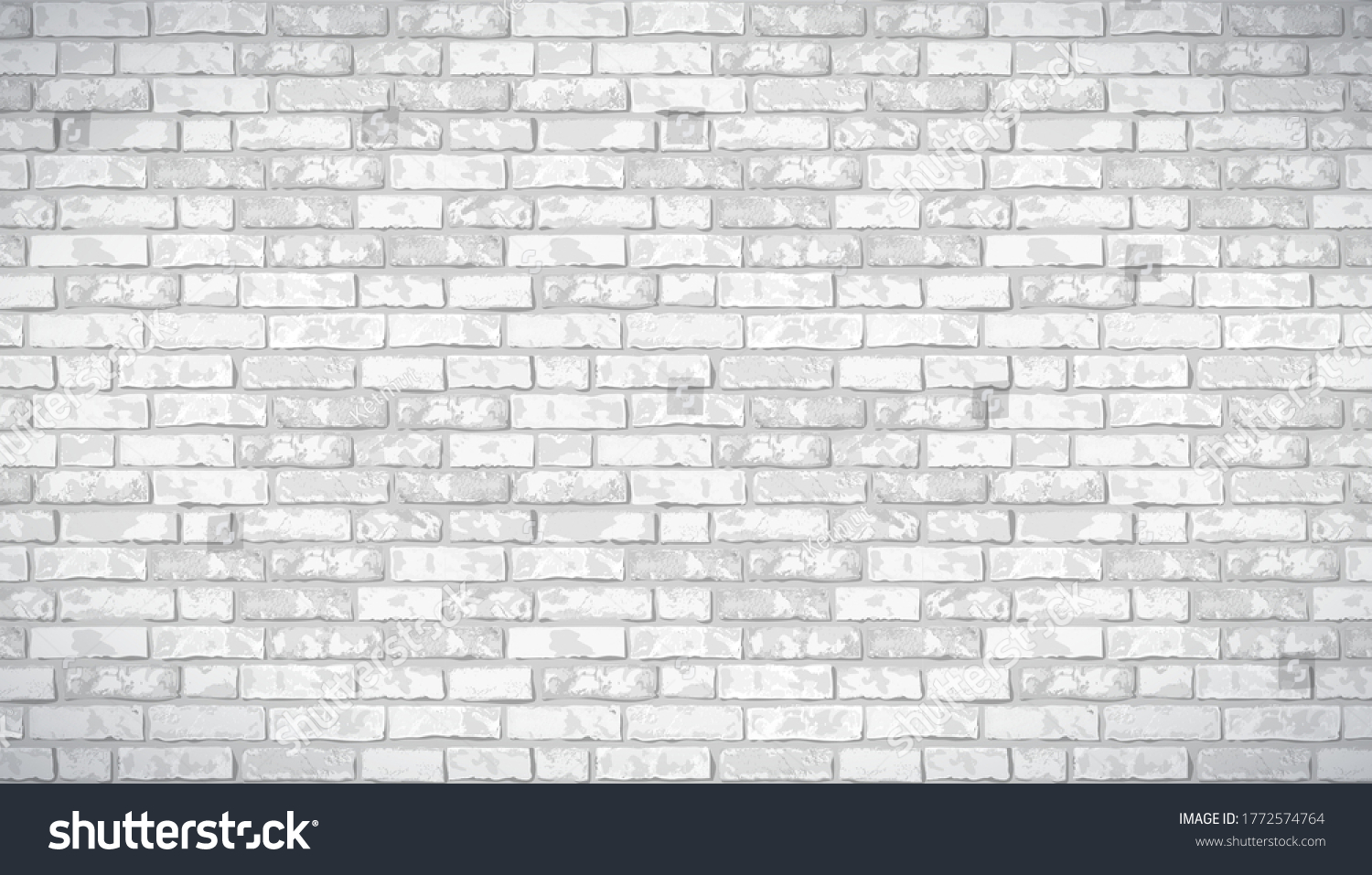 SVG of Realistic Vector brick wall pattern horizontal background. Flat wall texture. White textured brickwork for print, paper, design, decor, photo background, wallpaper. svg