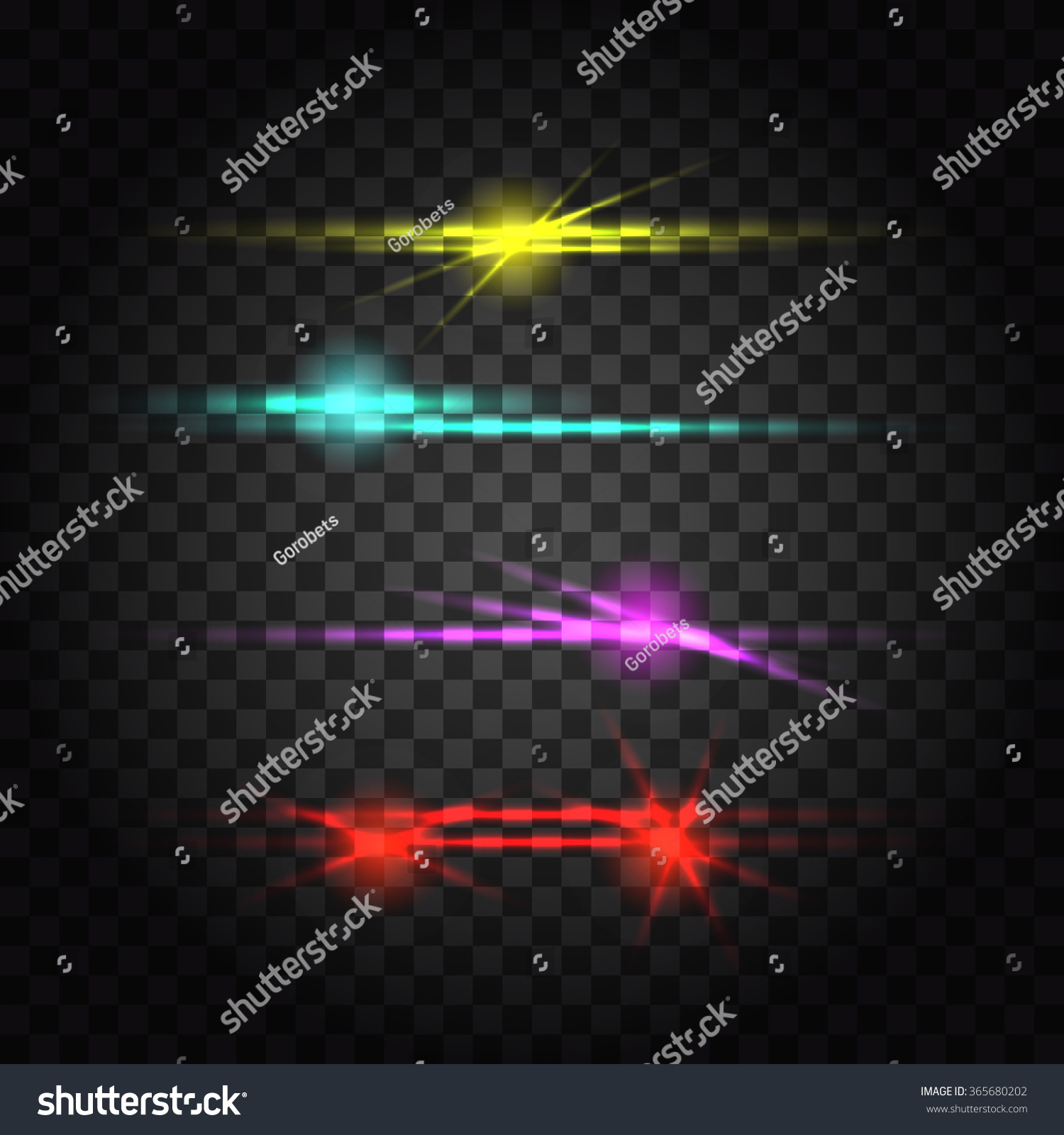 Realistic Vector Light Effect On Transparent: เวกเตอร์สต็อก (ปลอดค่า ...