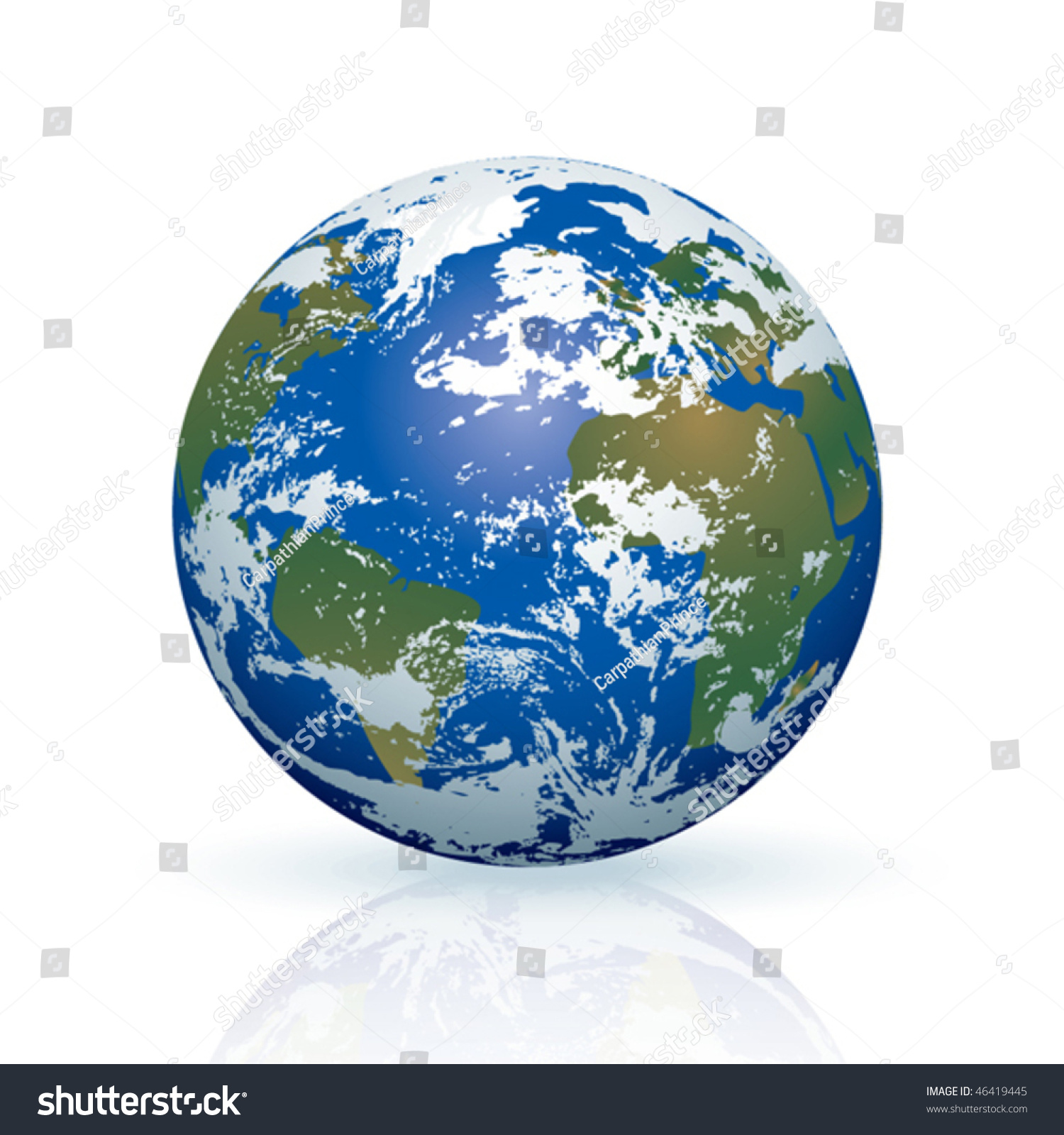 Realistic Vector Planet Earth Reference Photos Stock Vector Royalty Free