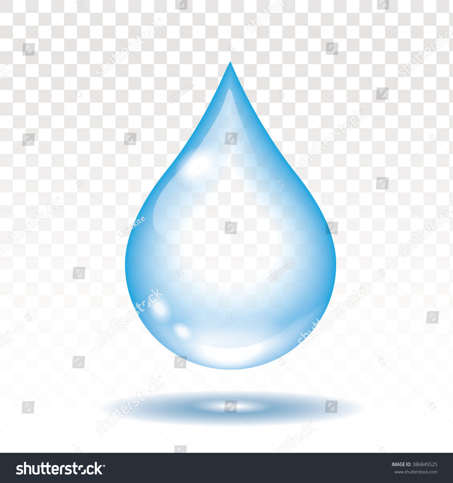 Realistic Water Drop Isolated Vector Illustration Stock Vector