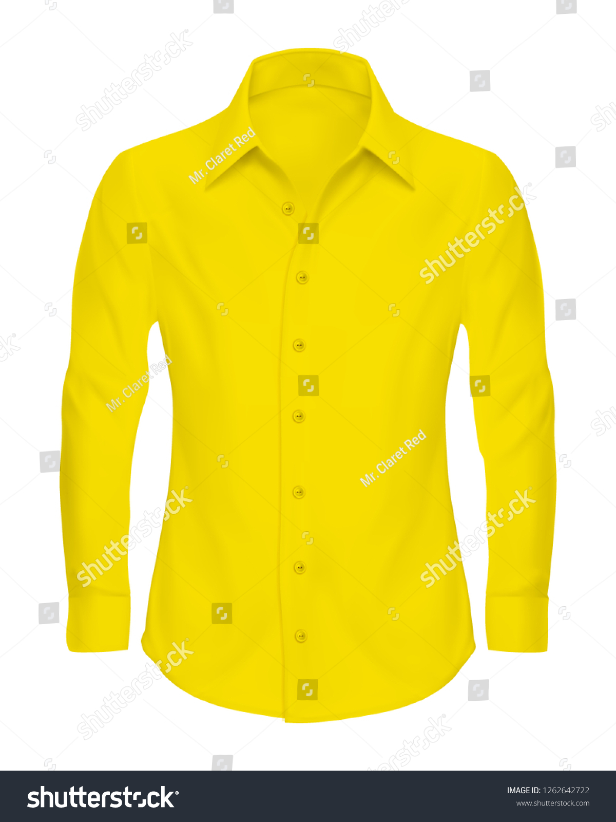 Download Realistic Yellow Shirt Mockup Vector