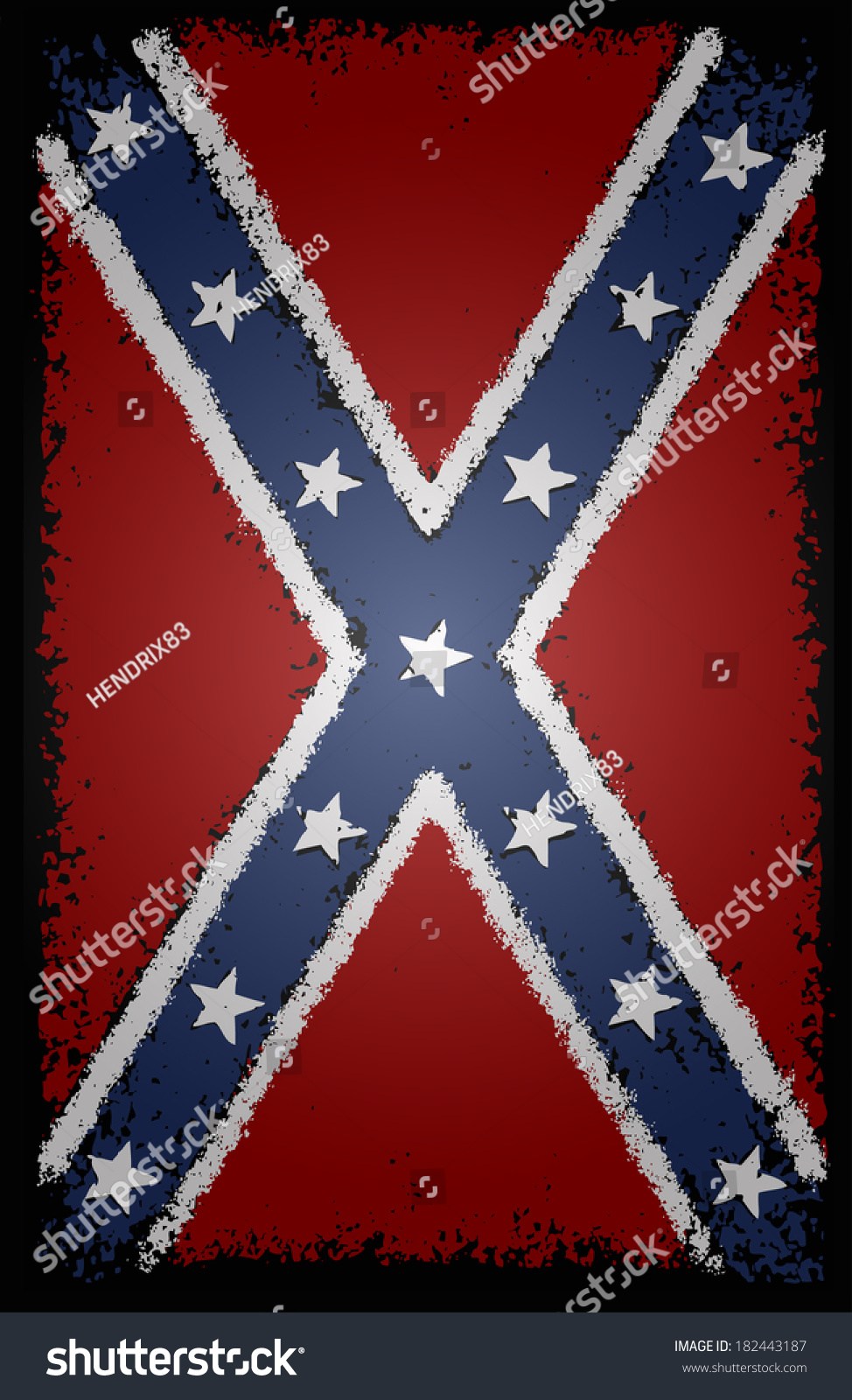 Rebel Flag Vector Stock Vector 182443187 - Shutterstock