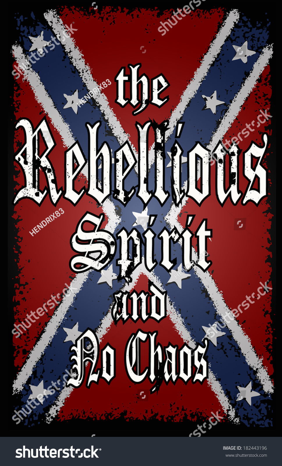 Rebel Flag Vector - 182443196 : Shutterstock