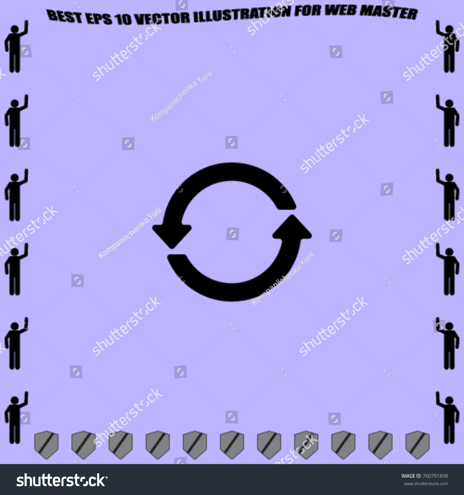 Reboot Icon Repeat Vector Illustration Stock Vector (Royalty Free ...