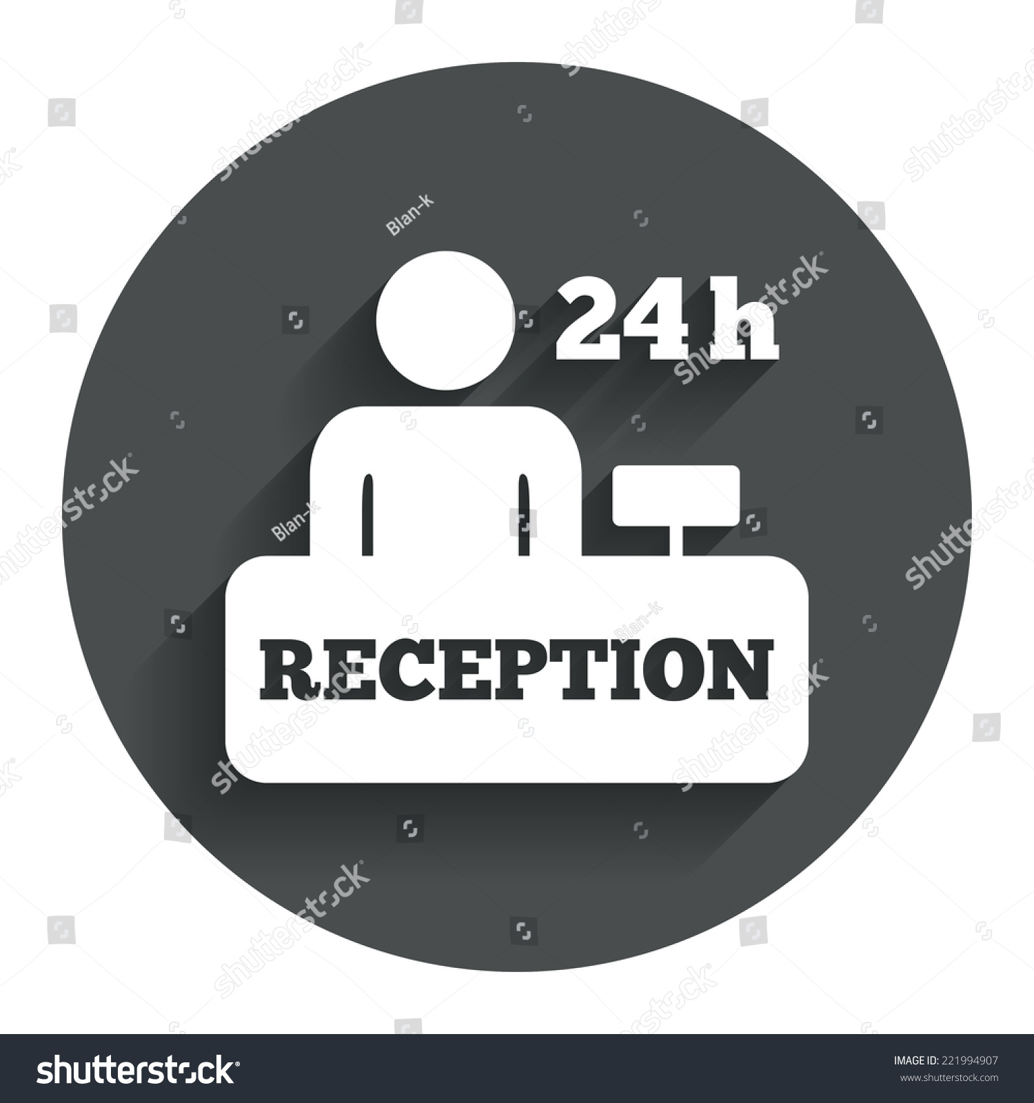 table register vector offset Icon Sign Hotel Vector 24 Reception Stock Hours 221994907
