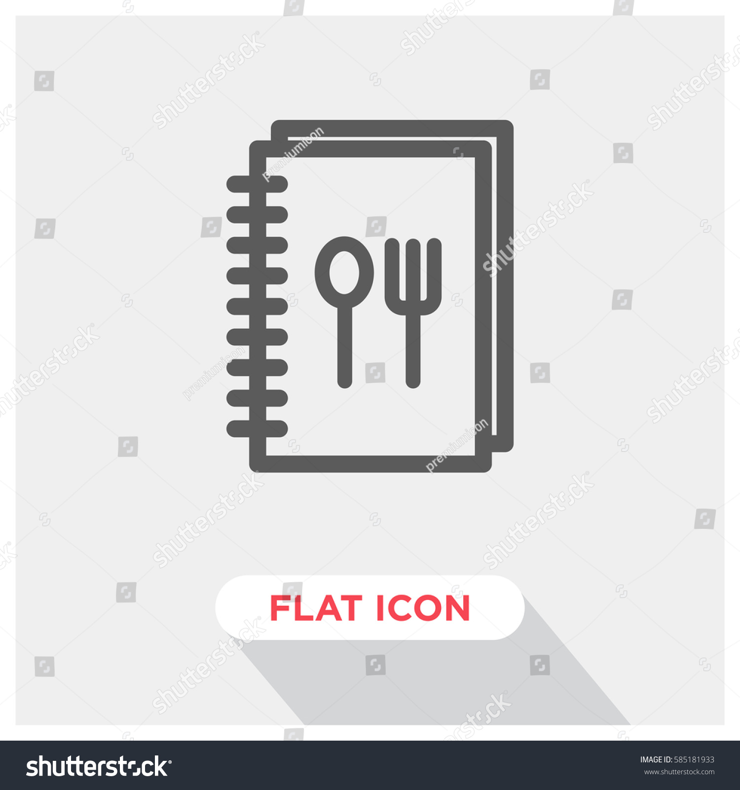 Recipe Book Vector Icon Stock Vector (Royalty Free) 585181933 ...