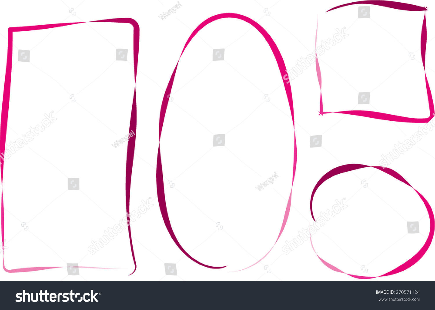 Rectangle Oval Circle Square Frame Stock Vector (Royalty Free ...