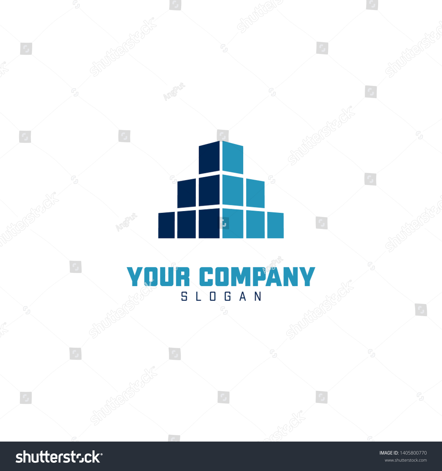 Rectangle Construction Logo Inspirations Template Stock Vector (Royalty ...