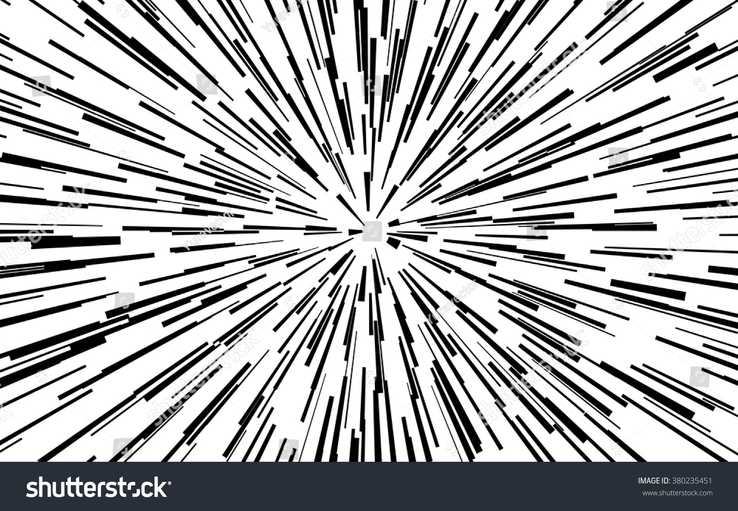 Line Art Effect : Rectangle fight stamp card comic radial stock vector