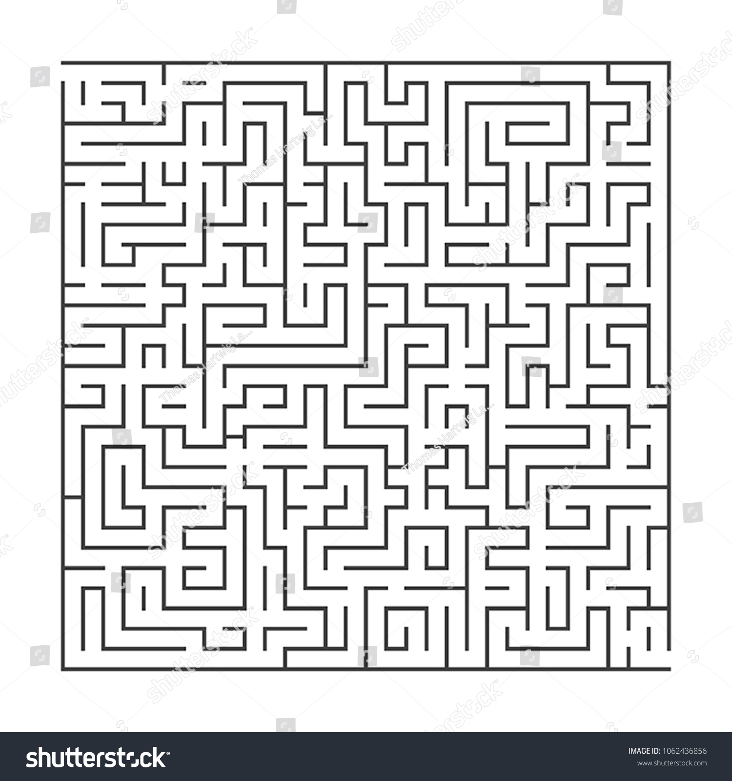 Rectangle Maze Isolated On White Stock Vector (Royalty Free) 1062436856 ...