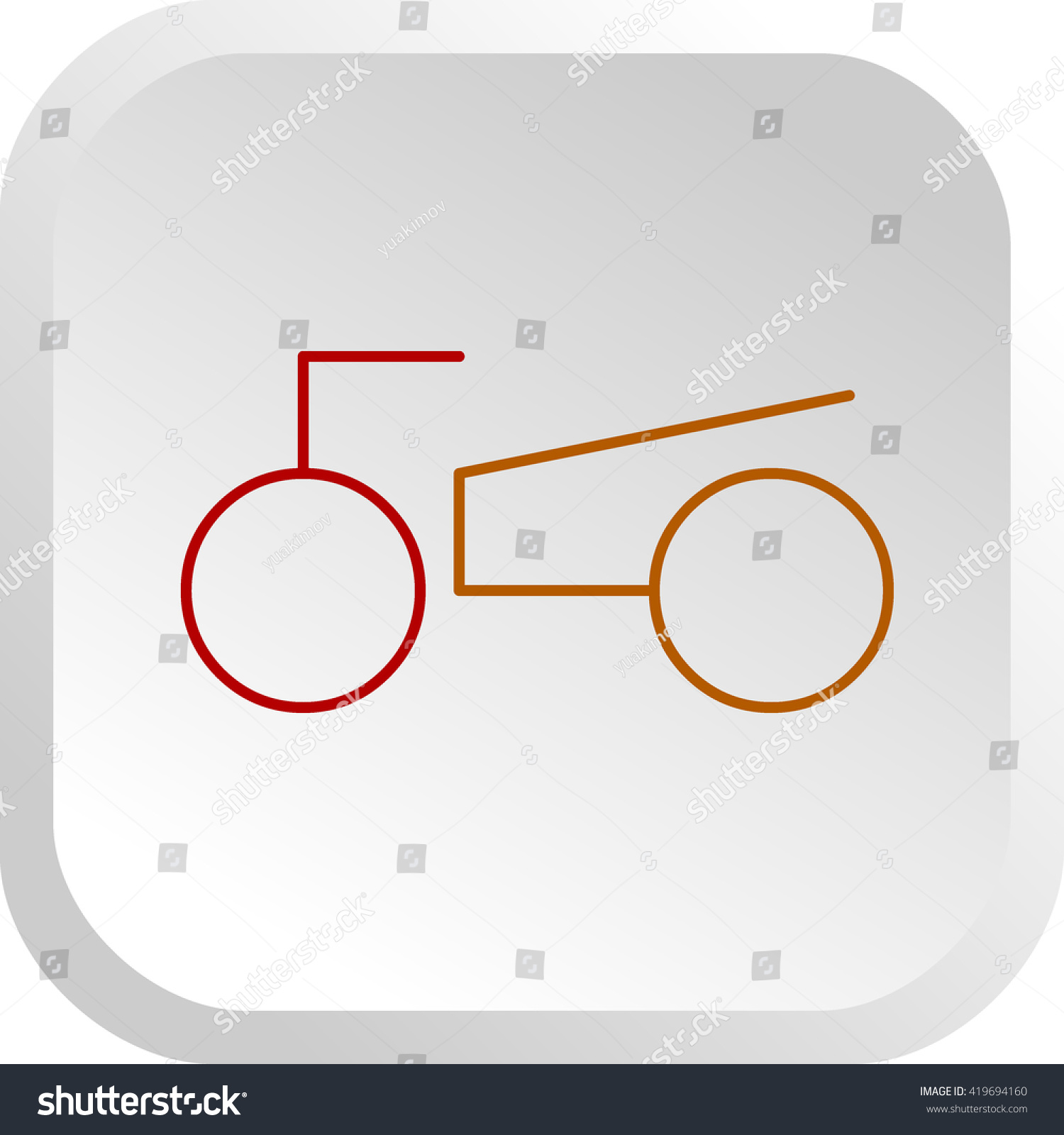 Rectangle Style Color Motorcycle Symbol Stock Vector (Royalty Free ...