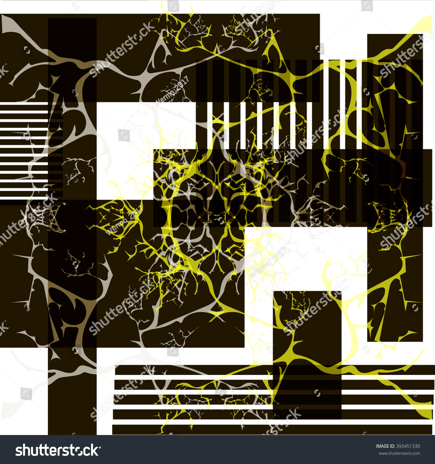 Rectangles Network Cracks Set Rectangle Shaperectangle Stock Vector Royalty Free