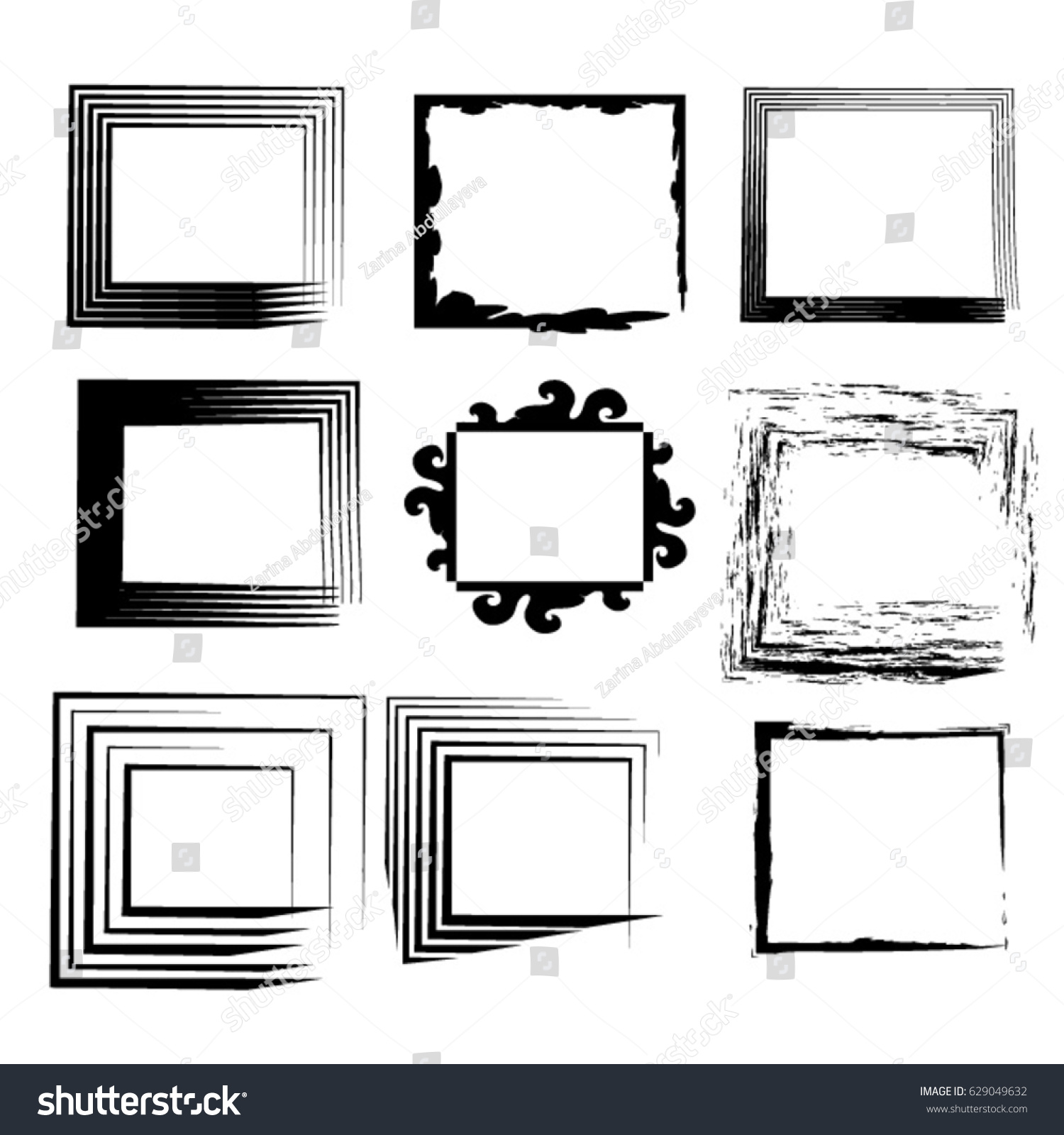 Rectangularframevector2 Stock Vector (Royalty Free) 629049632 ...