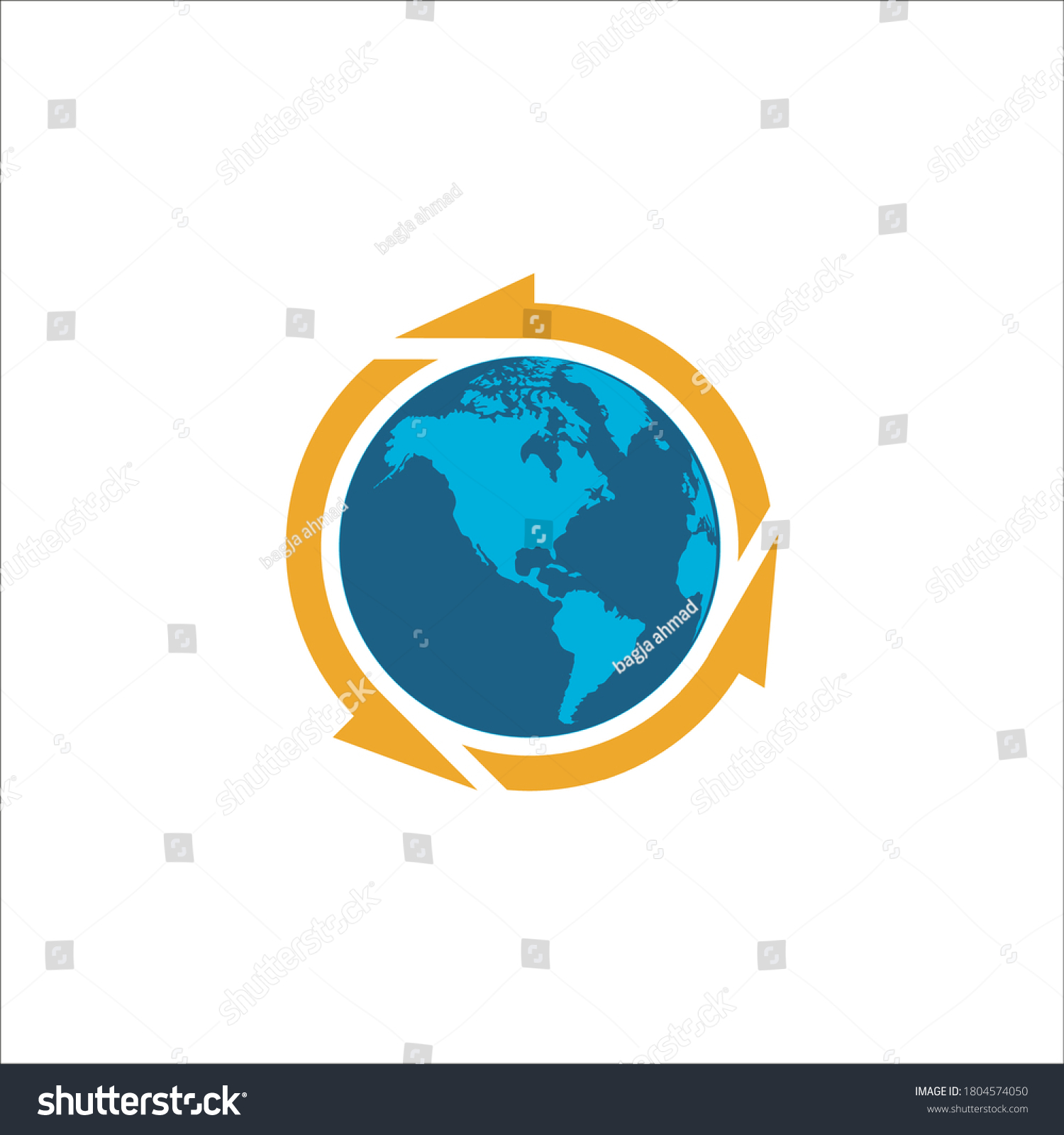 Recycle Globe Logo Design Vector Sign Stock Vector (Royalty Free ...