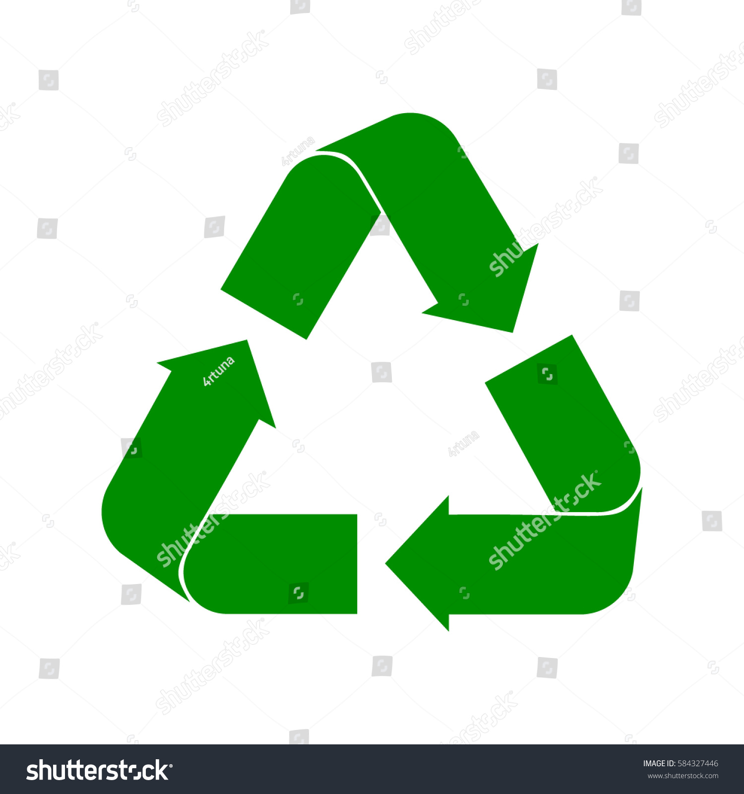 Recycle Symbol Vector Green Cycle On Stock Vector 584327446 Shutterstock