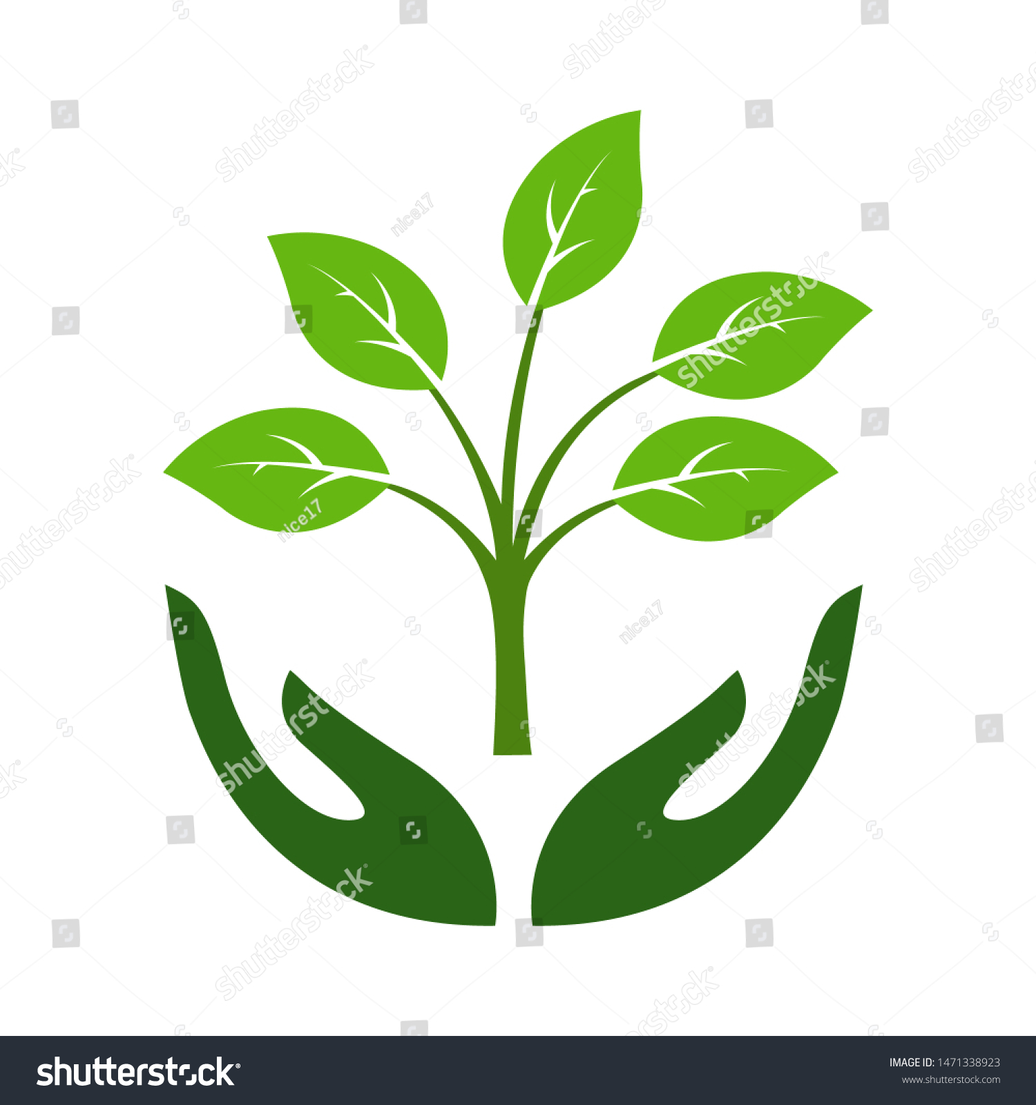 Recycling Waste Reduction Icon Hands Carefully Stock Vector (Royalty ...