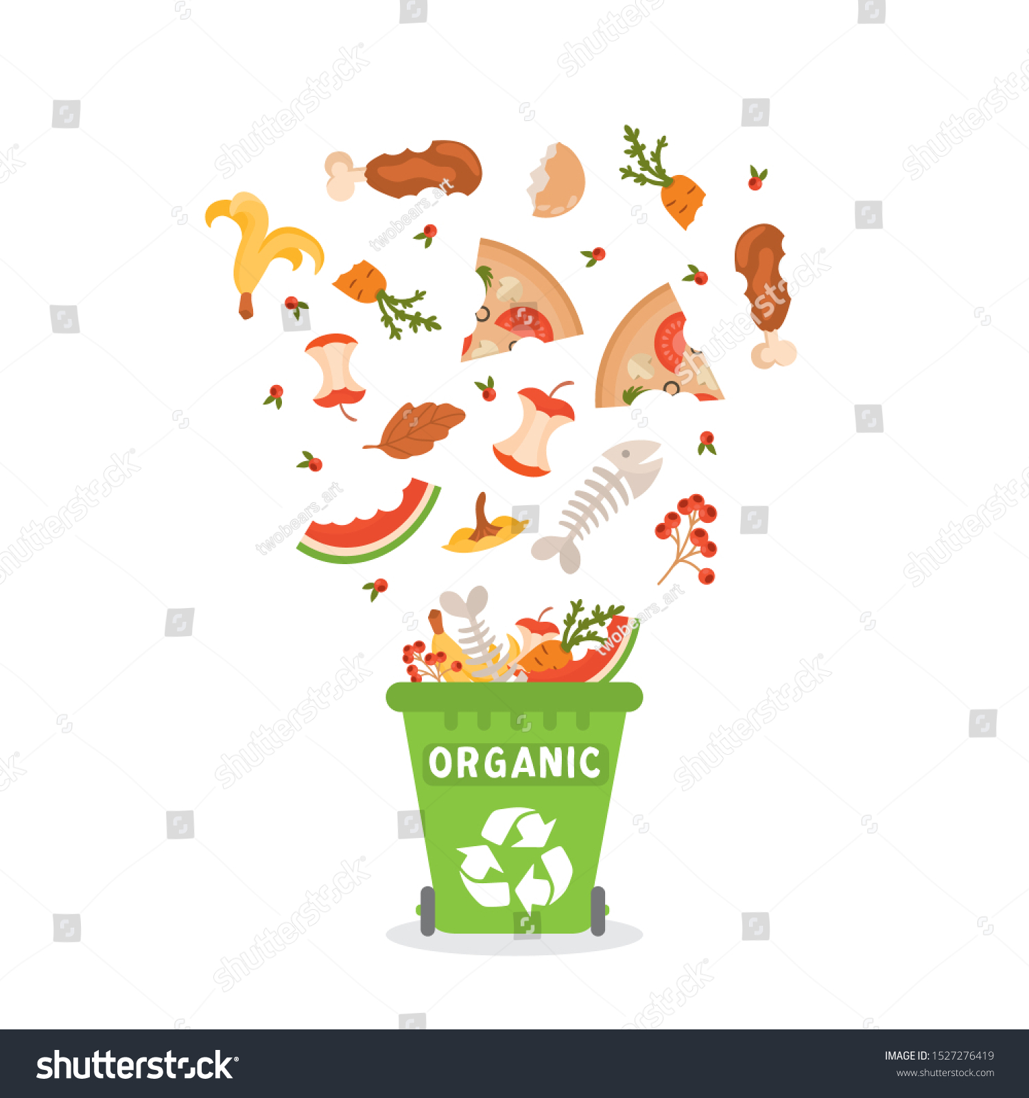 Recycling Garbage Bags Organic Separate Cans Stock Vector (Royalty Free ...