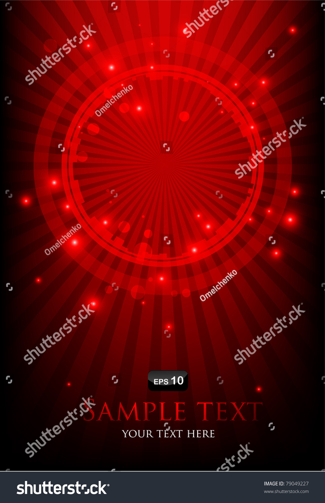 Red Abstract Background Glowing Lights Stock Vector (Royalty Free