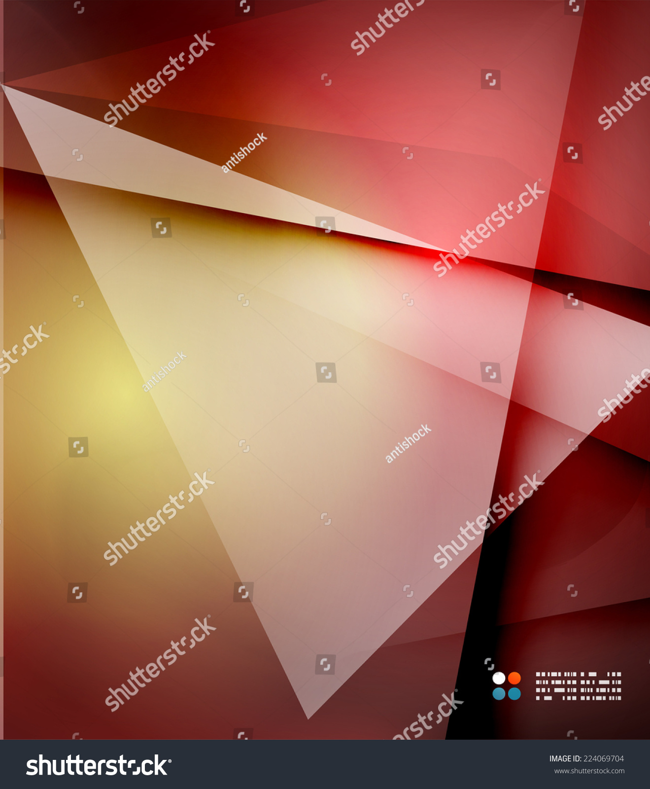 Red Abstract Lines Background Modern Template Stock Vector Royalty