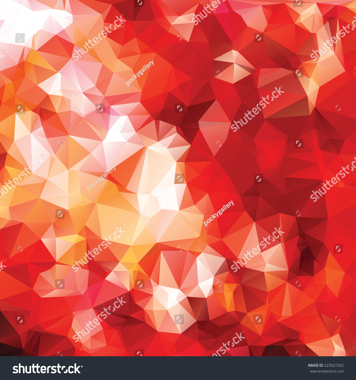 Red Abstract Polygon Pattern Background Stock Vector 523527262