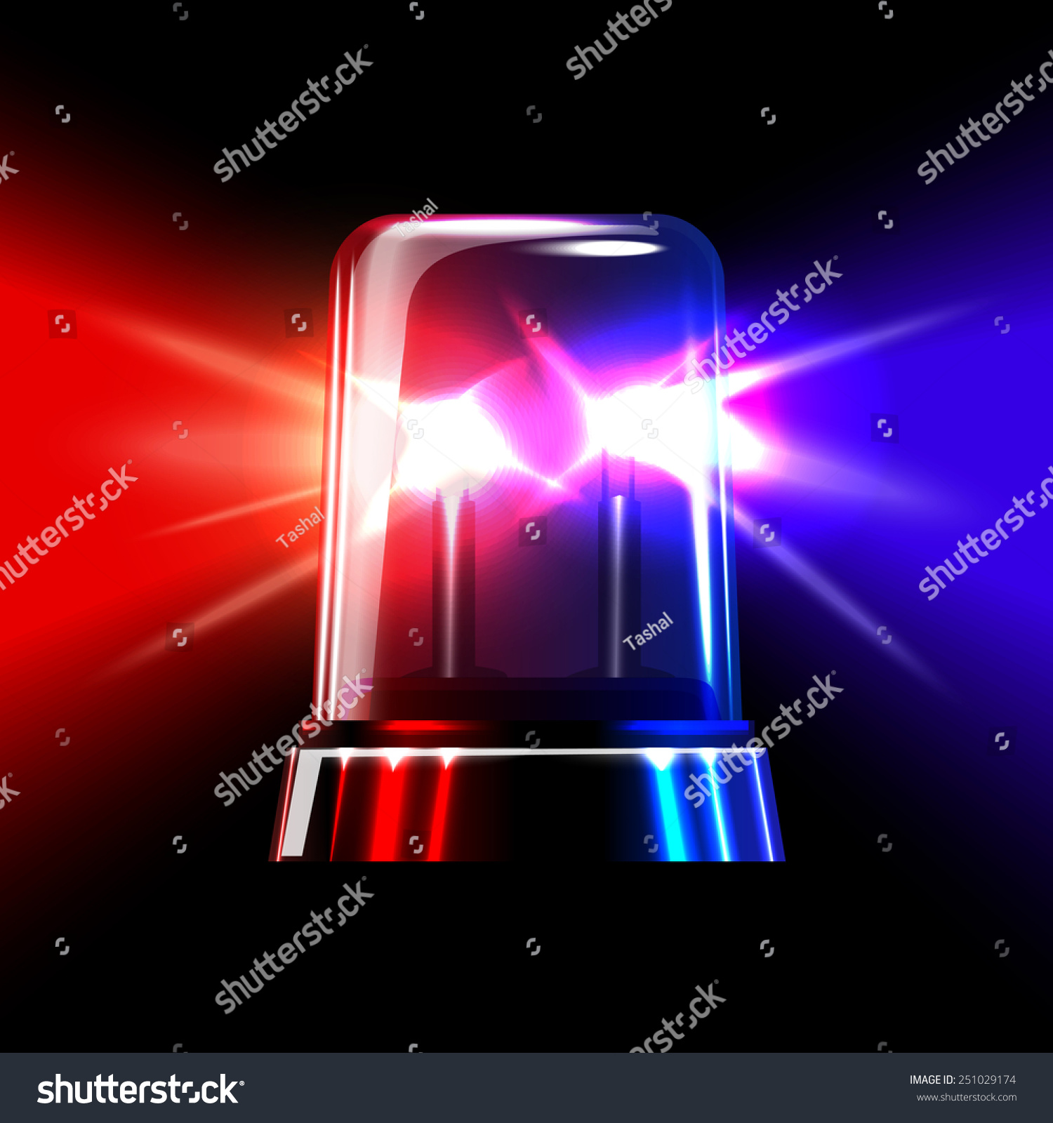 SVG of Red and blue emergency flashing siren. Vector svg