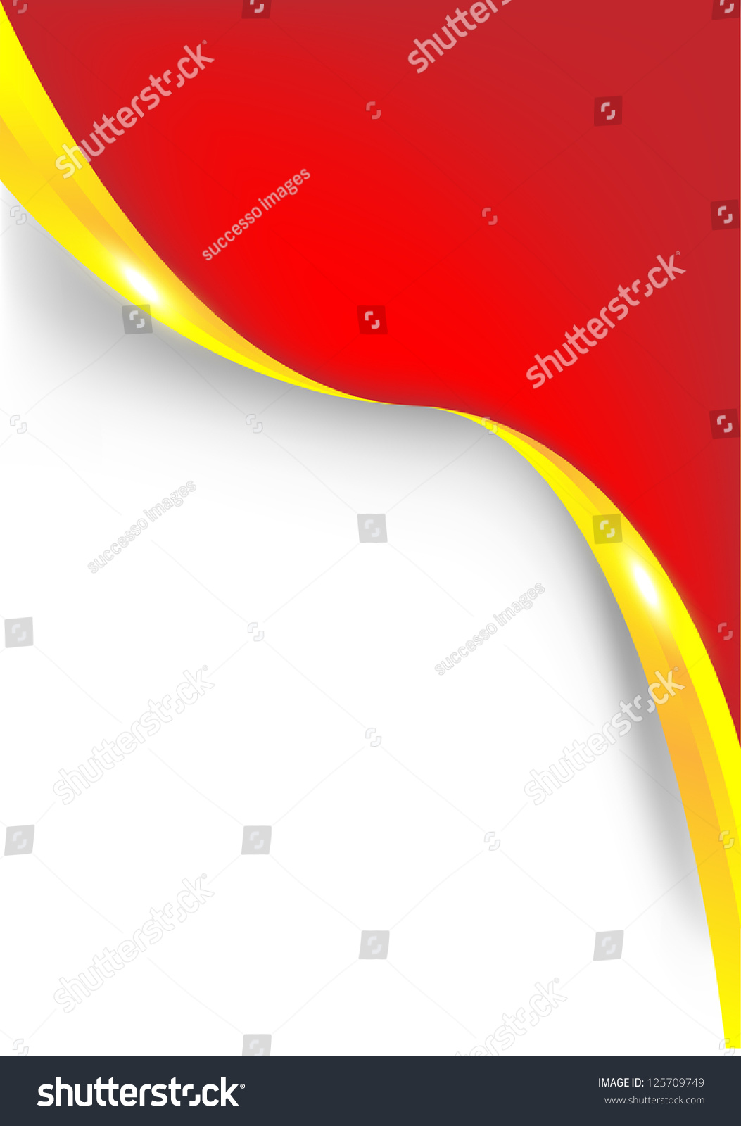Red Gold Wave Background Stock Vector (Royalty Free) 125709749