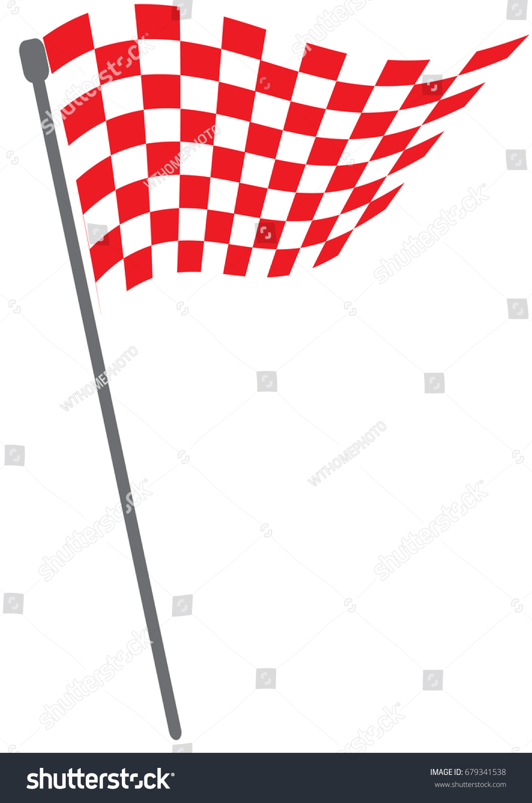 Red White Checkered Flag Red White Stock Vector (Royalty Free