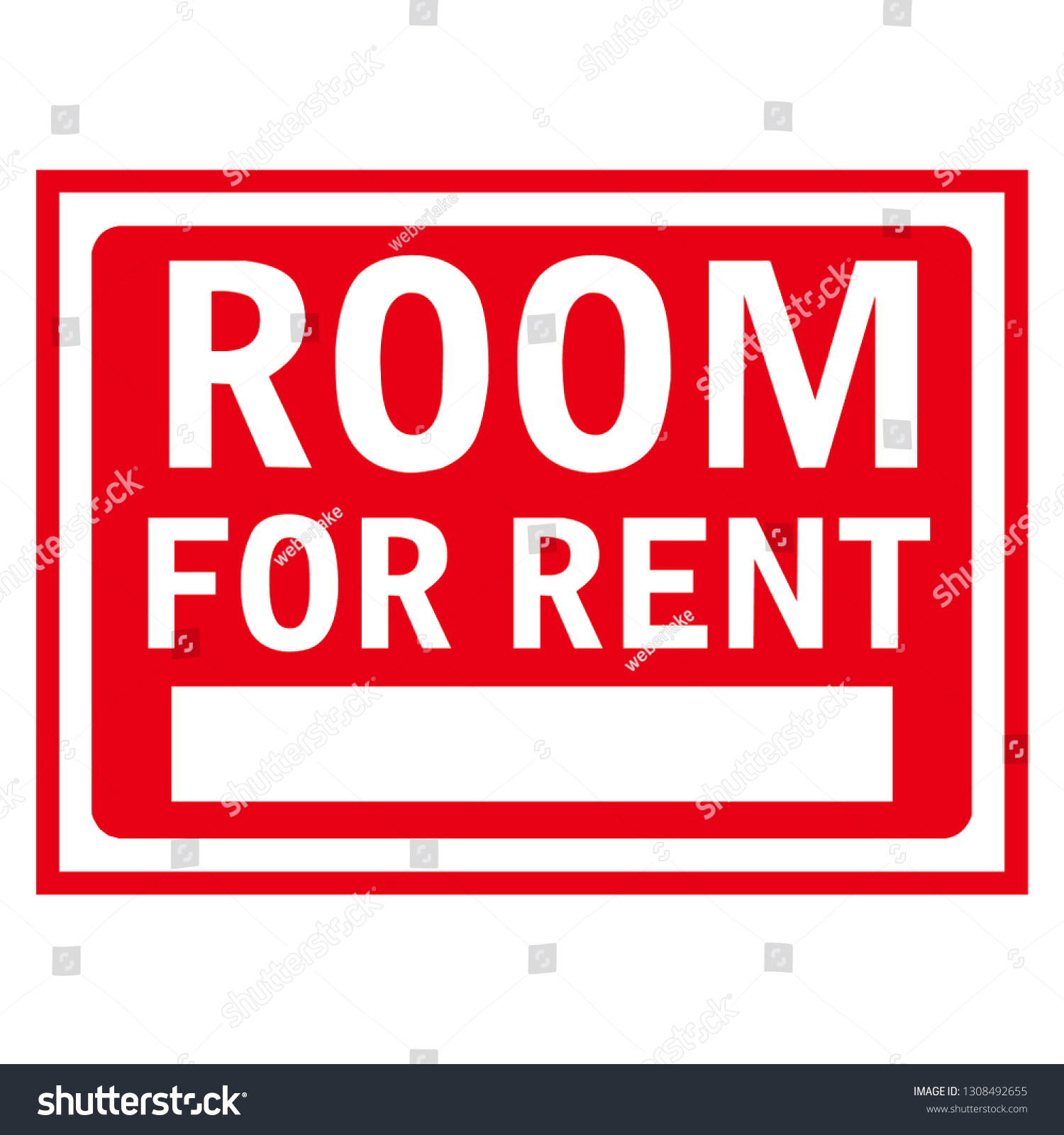 Red White Information Sign Room Rent Stock Vector Royalty Free 1308492655