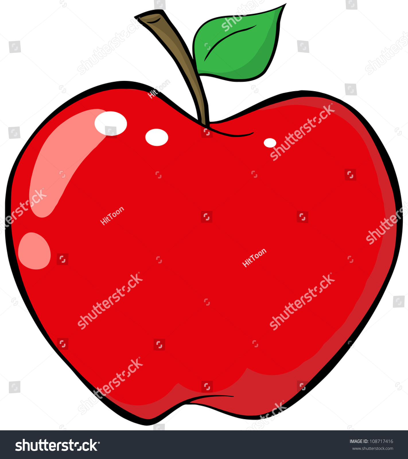 Red Apple .Vector Illustration - 108717416 : Shutterstock