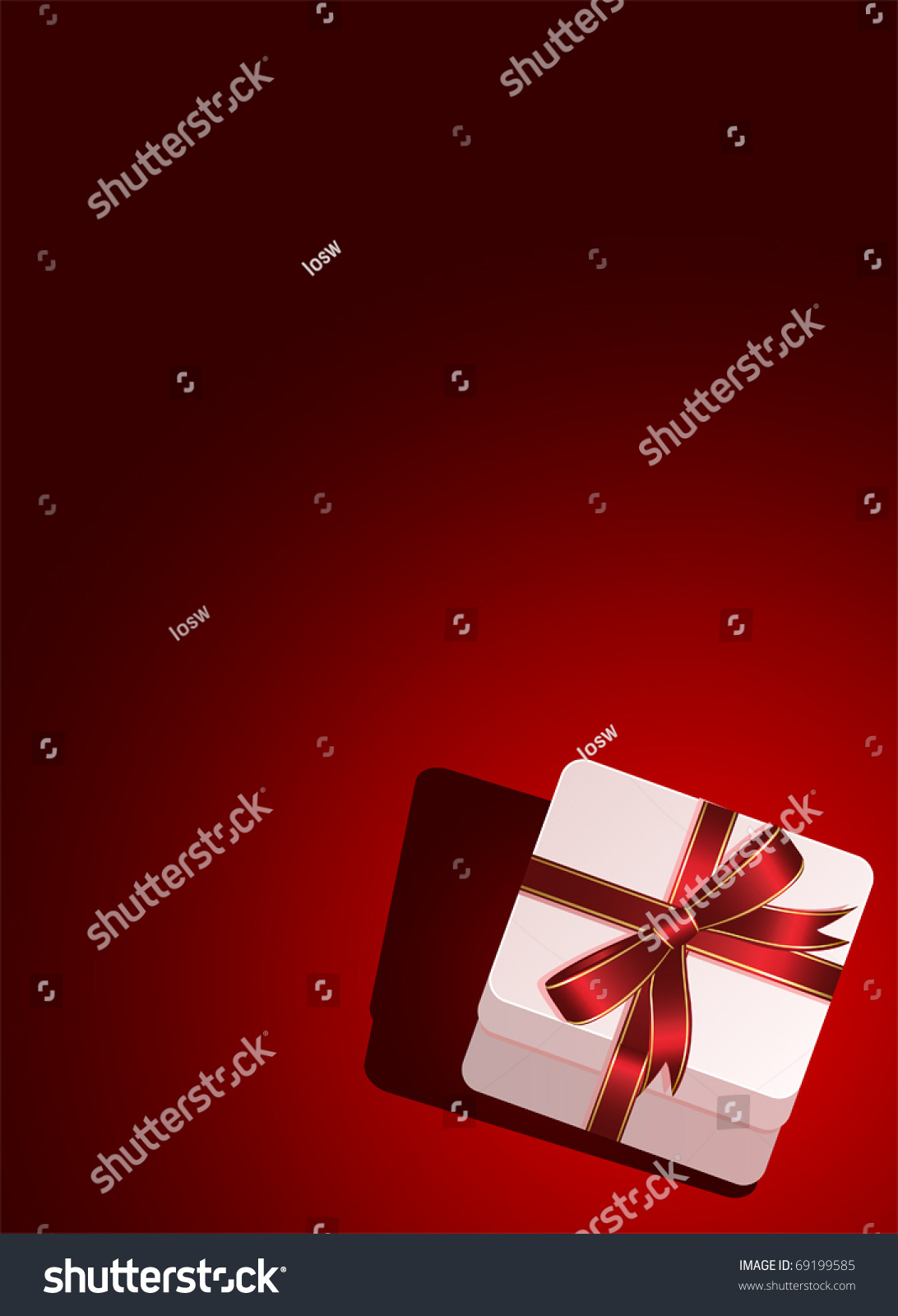 Red Background Gift Box Illustration Stock Vector (Royalty Free) 69199585