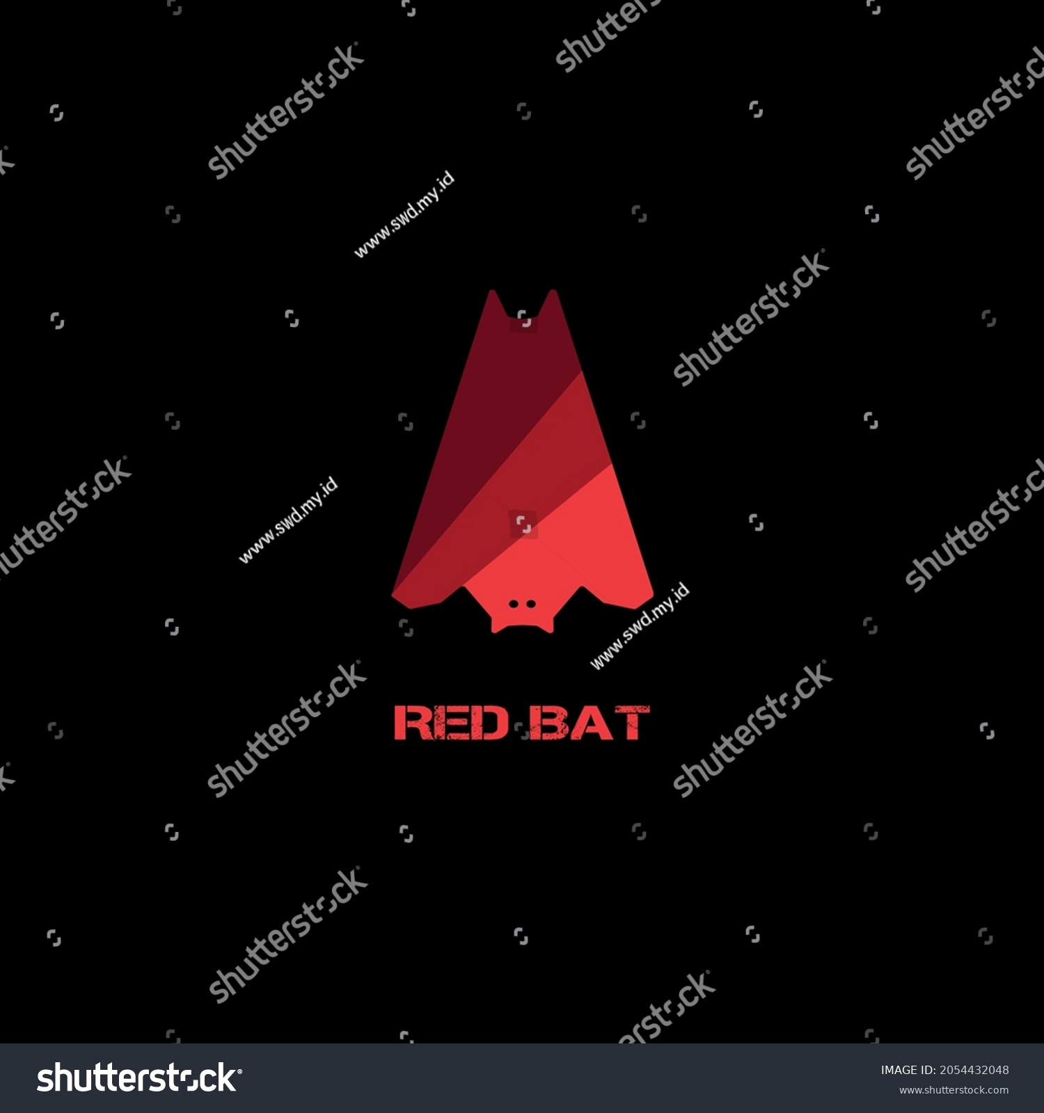 Red Bat Icon Logo Stock Vector (Royalty Free) 2054432048 | Shutterstock