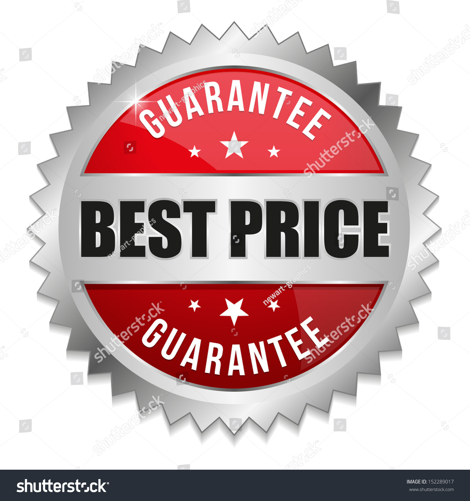 Red Best Price Star Button Stock Vector Illustration 152289017 ...