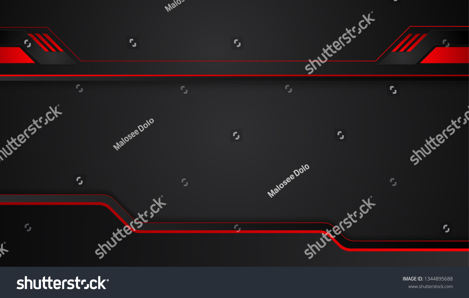 Red Black Abstract Metallic Frame Layout Stock Vector (Royalty Free ...