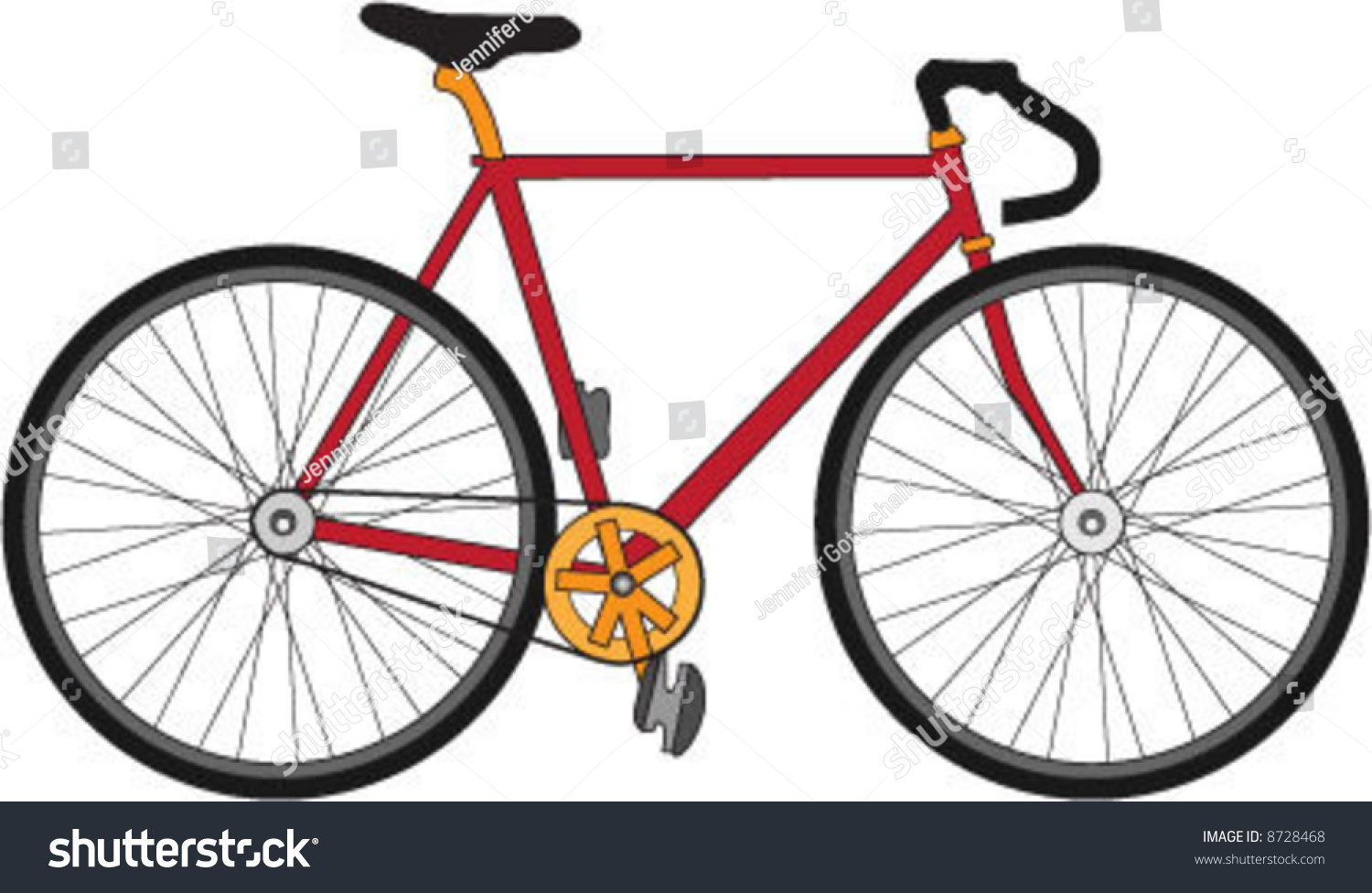 red and black bicycle