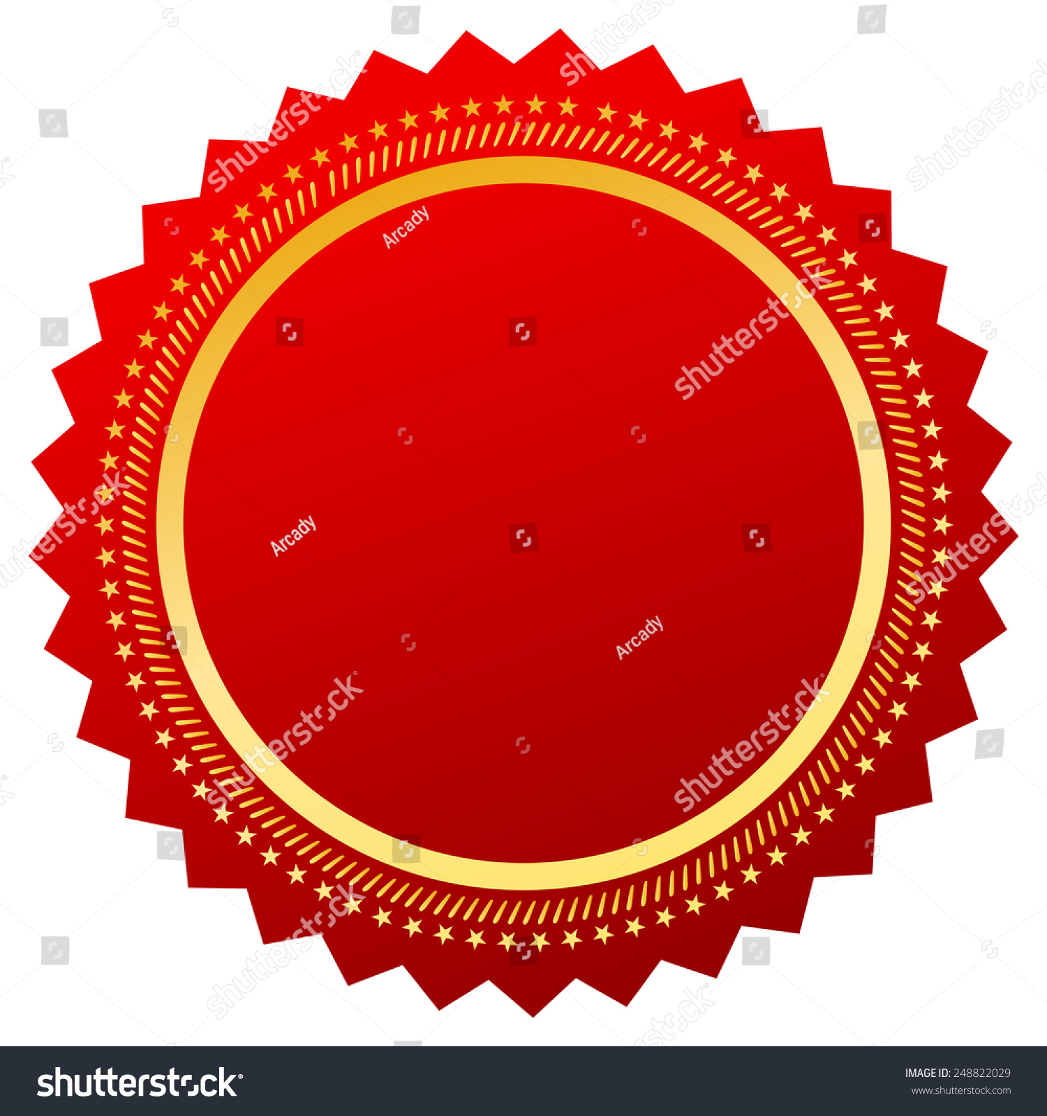 Red Blank Certificate Stock Vector 248822029 - Shutterstock