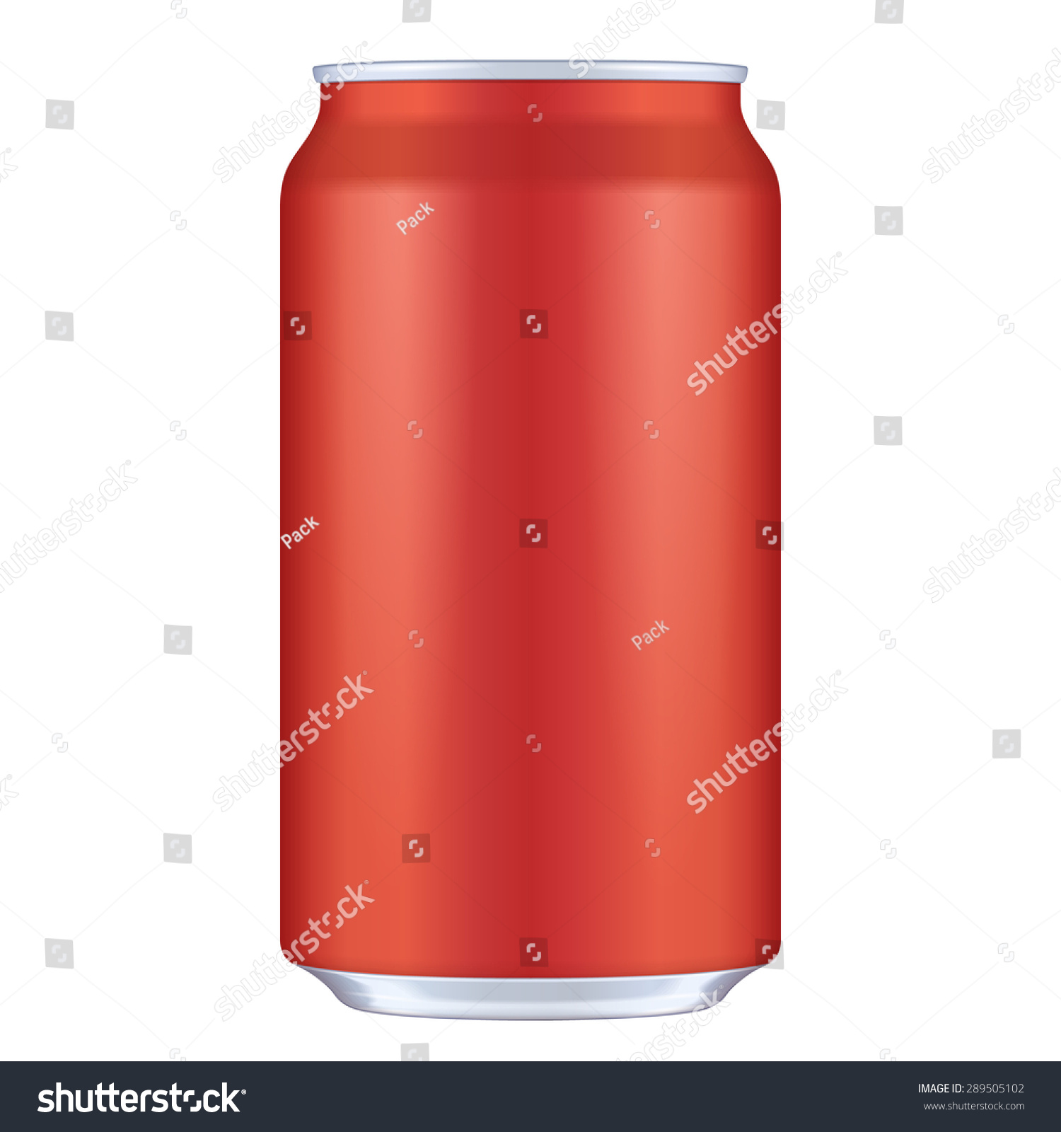 SVG of Red Blank Metal Aluminum Beverage Drink Can. Illustration Isolated. Mock Up Template Ready For Your Design. Vector EPS10 svg