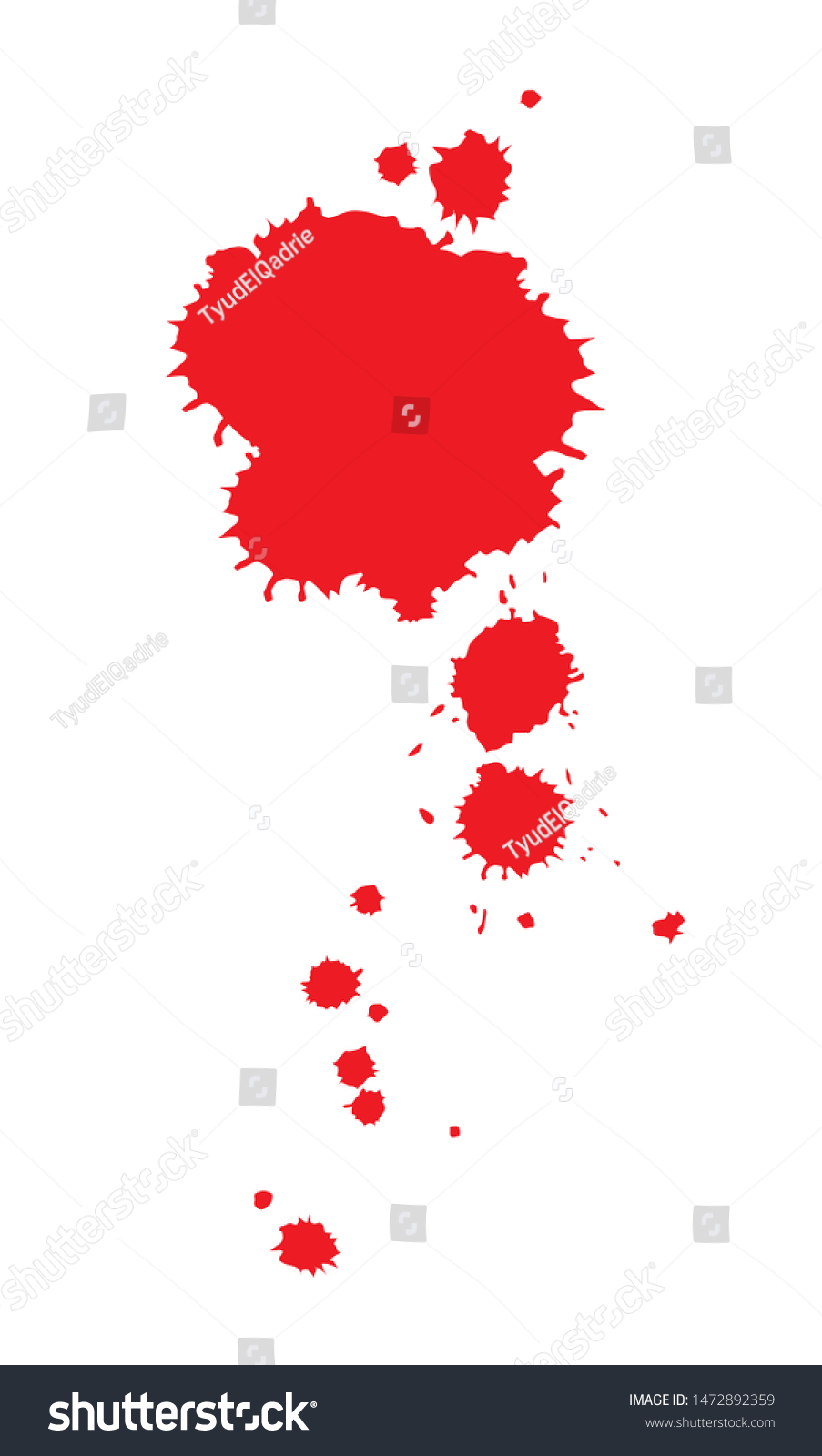 Red Blood Vector Illustration White Background Stock Vector (Royalty ...