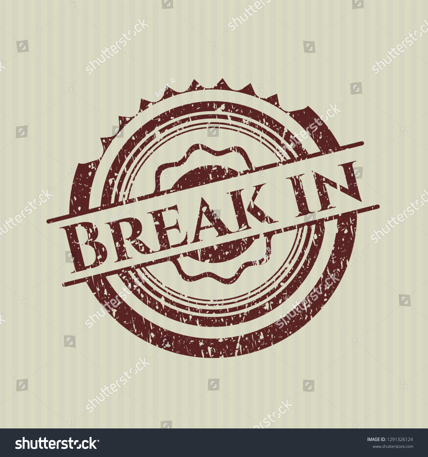 Red Break Distress Rubber Grunge Texture Stock Vector (Royalty Free