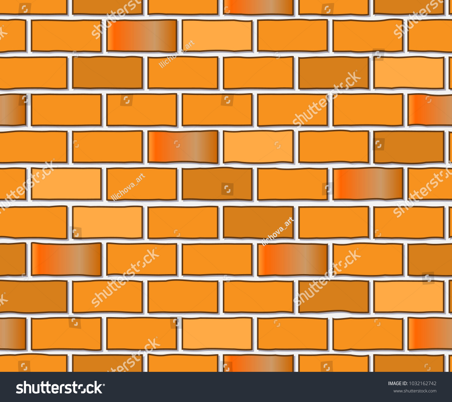 Red Brick Wall Seamless Vector Illustration Stock Vector Royalty Free 1032162742 Shutterstock 0602