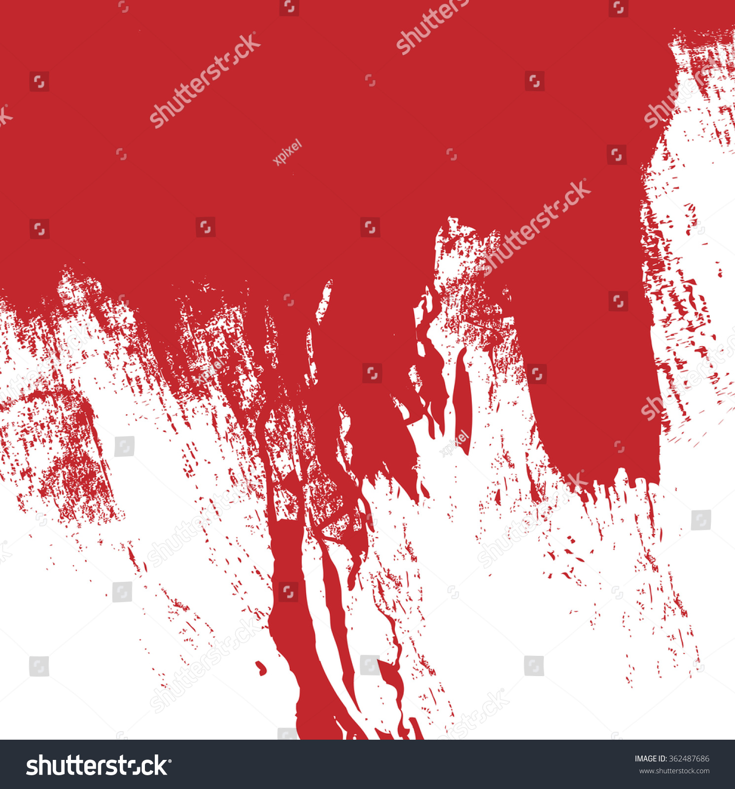 Red Brush Stroke Isolated On White Stock Vector (Royalty Free ...