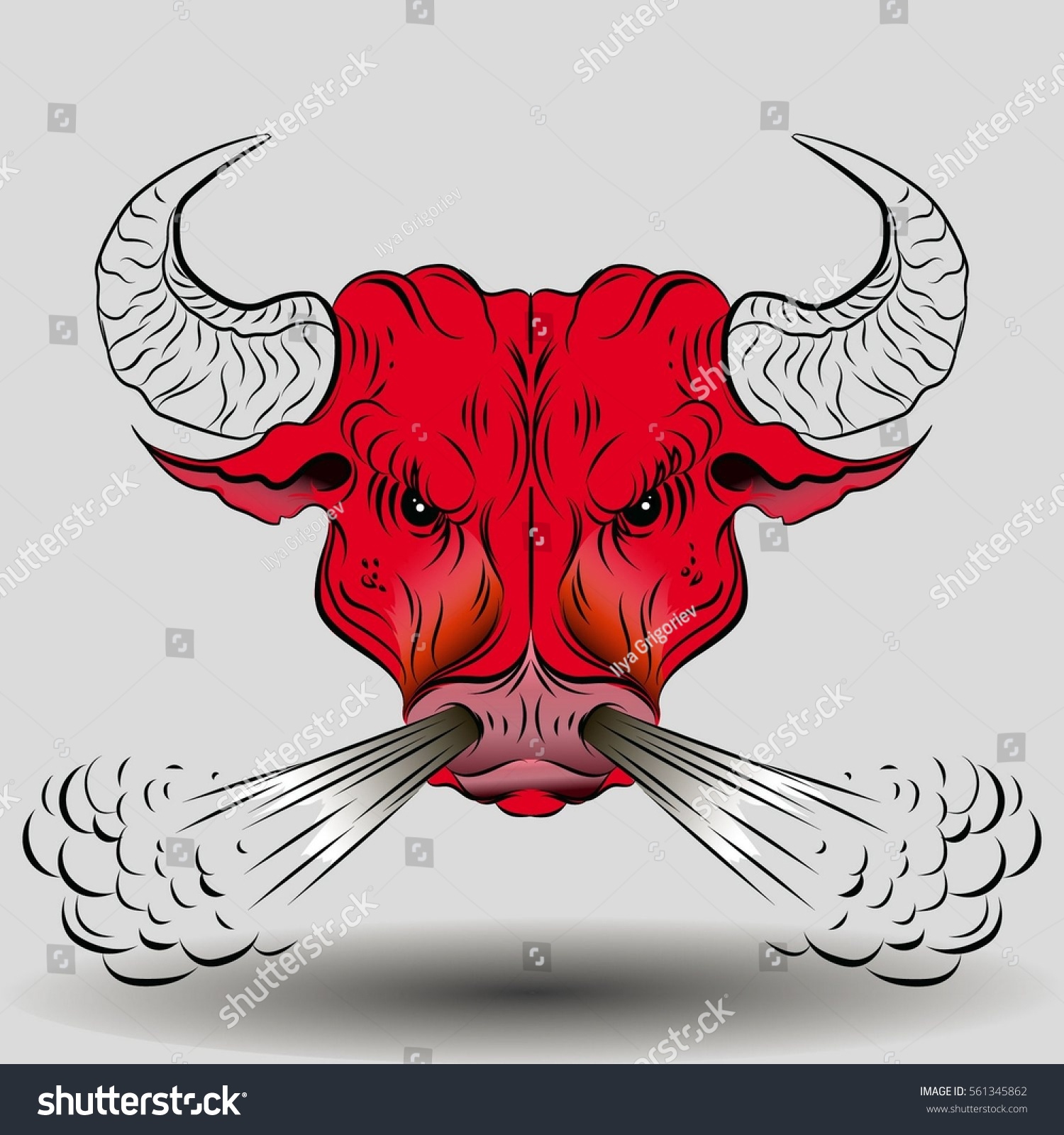 red bull head color vectorlogotattoo design stock vector 561345862 red bull head color vectorlogotattoo design stock vector 561345862