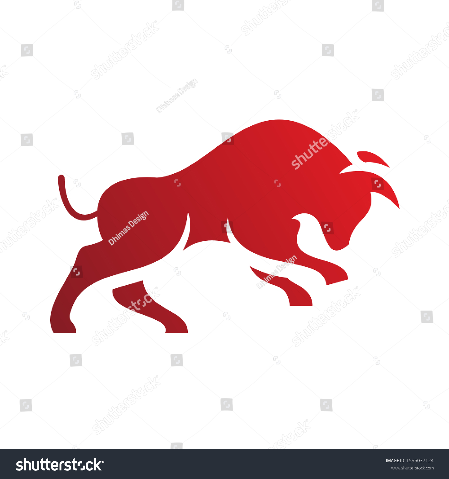 Vektor Stok Red Bull Logo Design Template Tanpa Royalti 1595037124