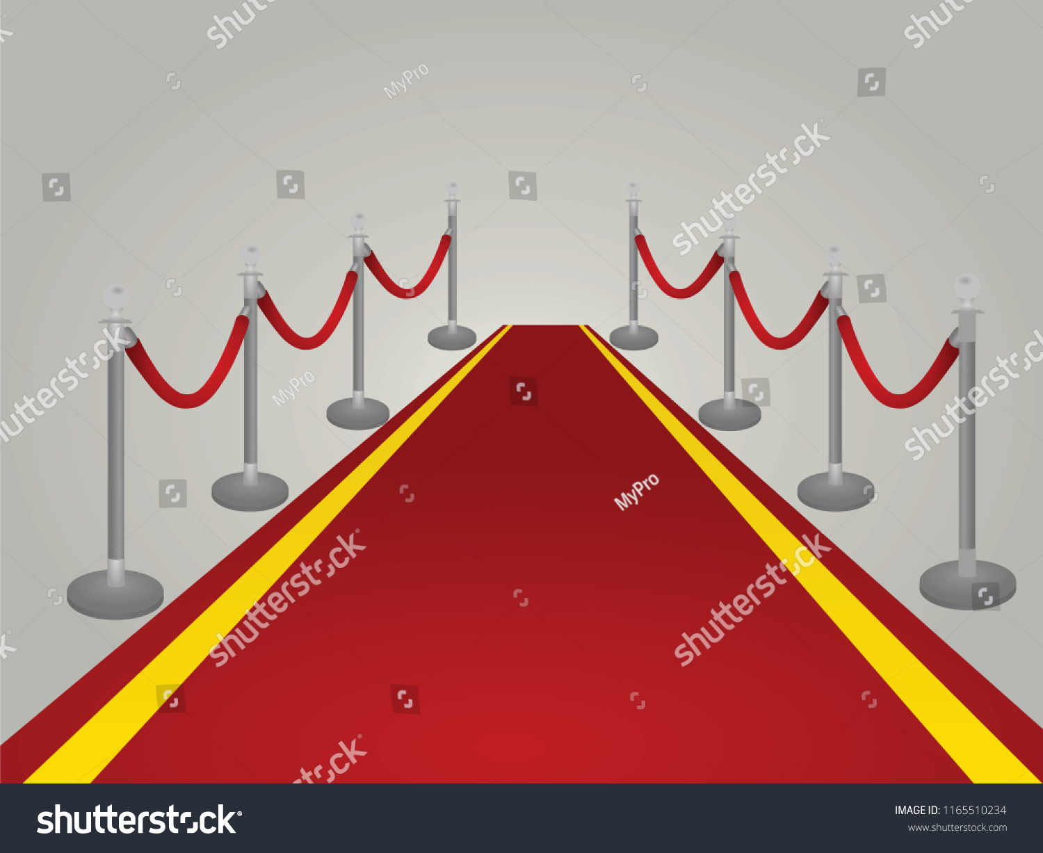 Red Carpet Vector Illustration Stock Vector (Royalty Free) 1165510234