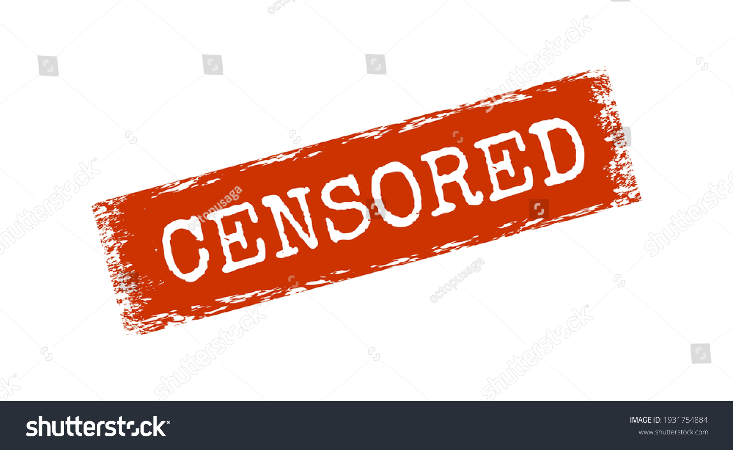 Red Censored Sign Symbol Icon Vector Stock Vector (Royalty Free) 1931754884