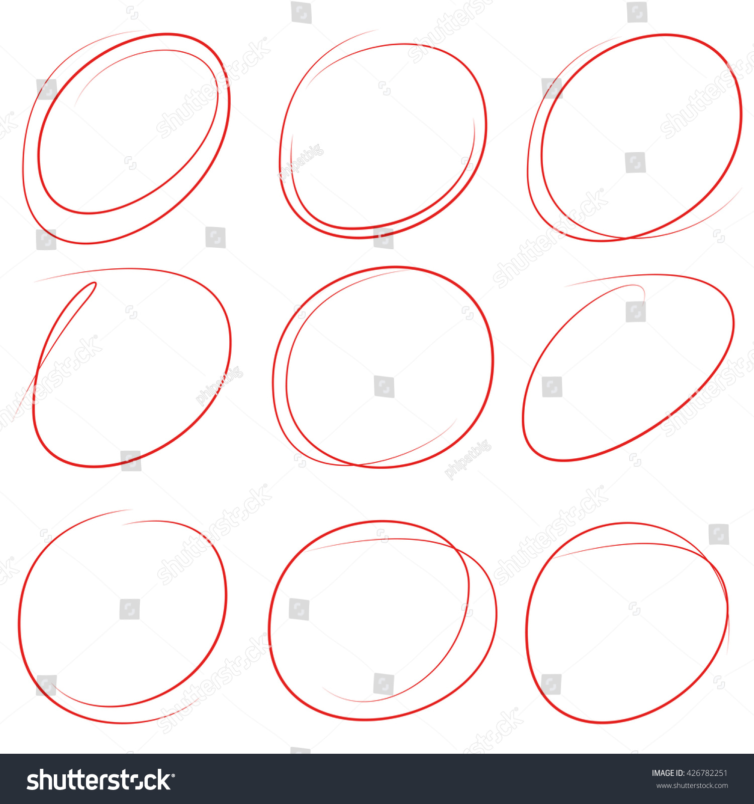 circle vector text Red Vector Stock 426782251 Highlighting Circle Text