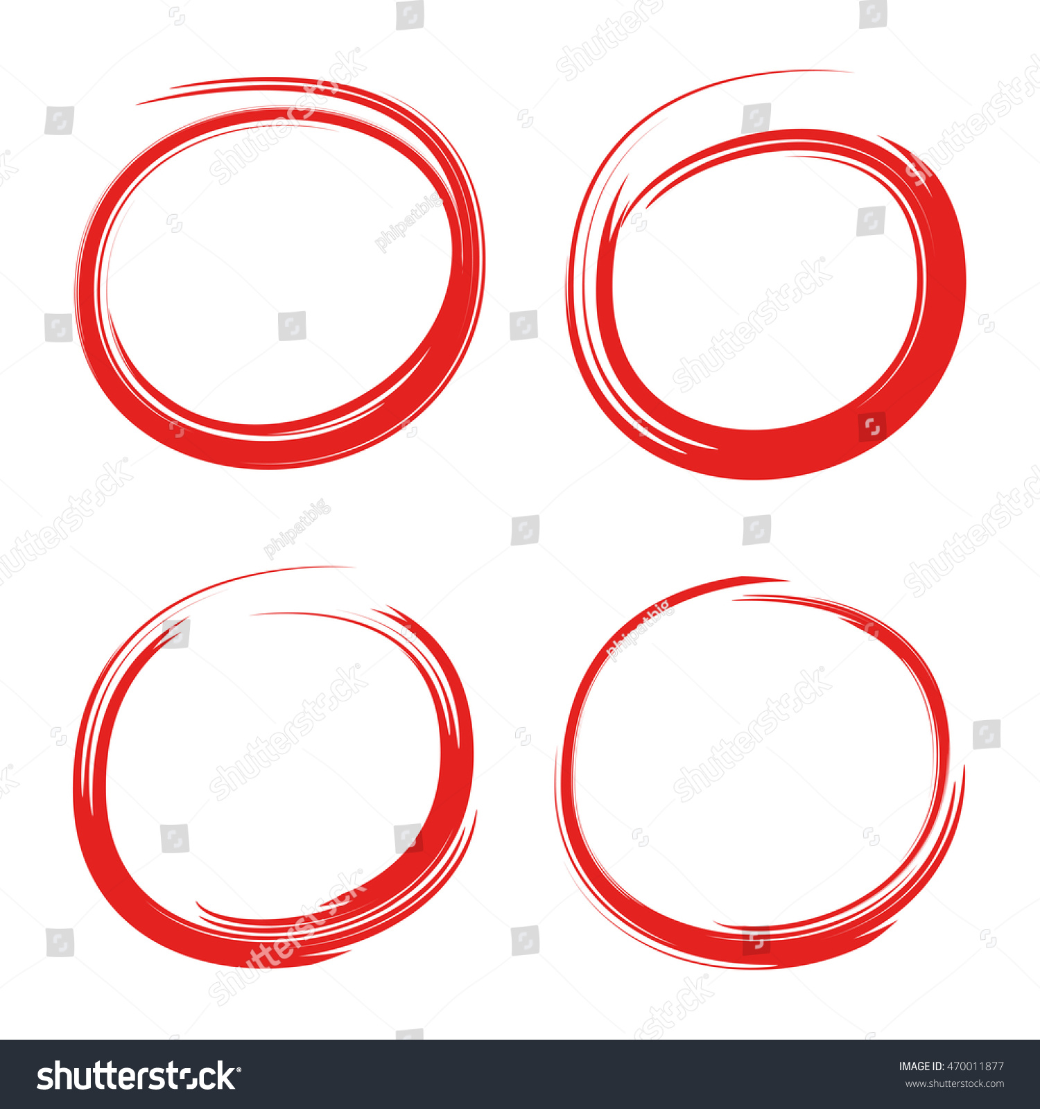 Red Circle Highlight Circle Stock Vector (Royalty Free) 470011877