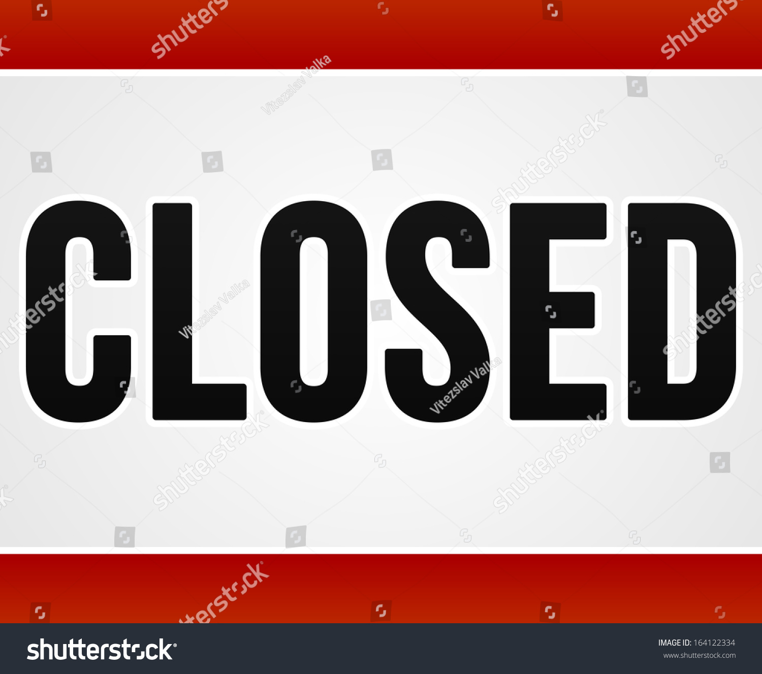 Red Closed Sign Stock Vector (Royalty Free) 164122334