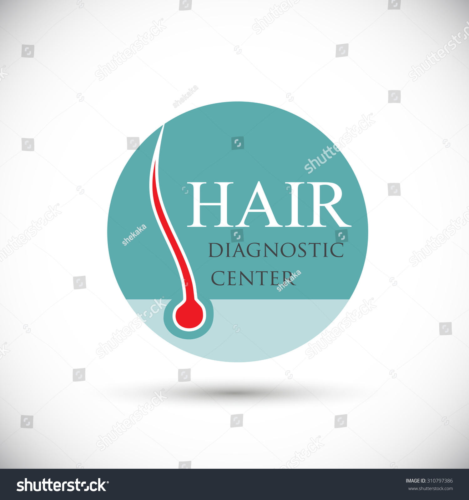 Red Core Hair Follicle Icon Vector Stock Vector 310797386 - Shutterstock