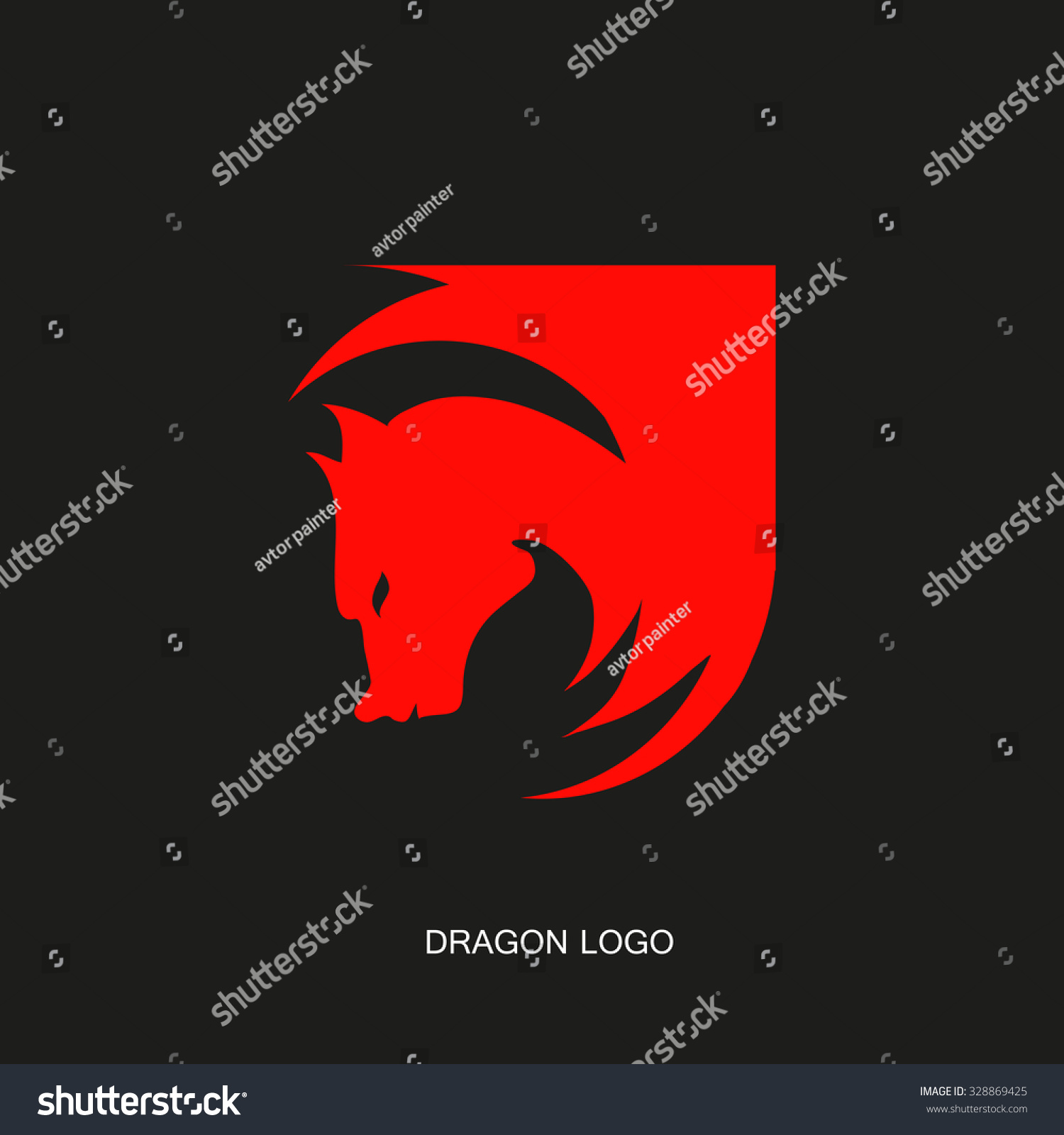 Red Dragon Logo Stock Vector 328869425 - Shutterstock